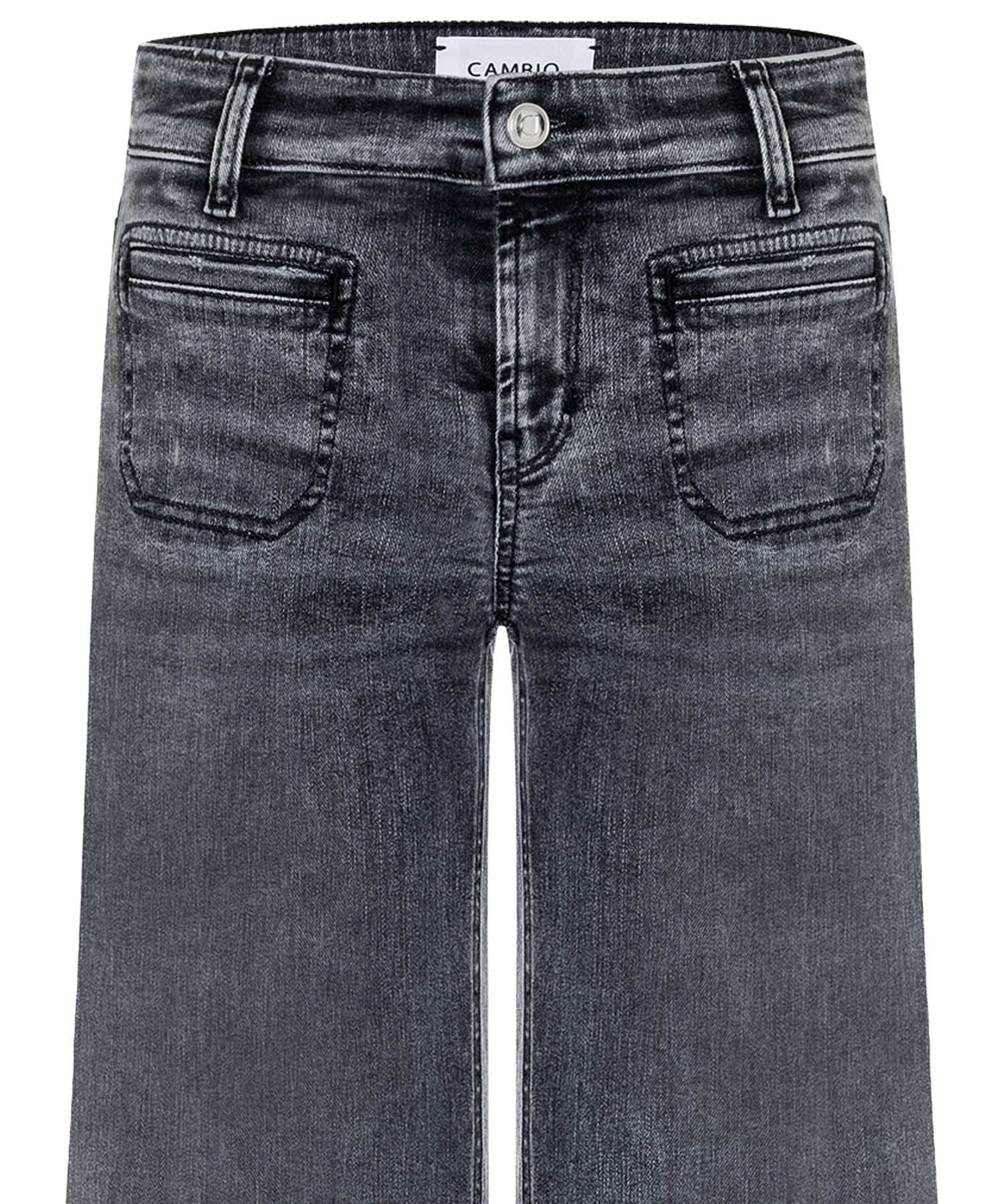 Cambio Jeans Tess |  weite Jeans für stilvolle Looks in schwarz-grauer Waschung
