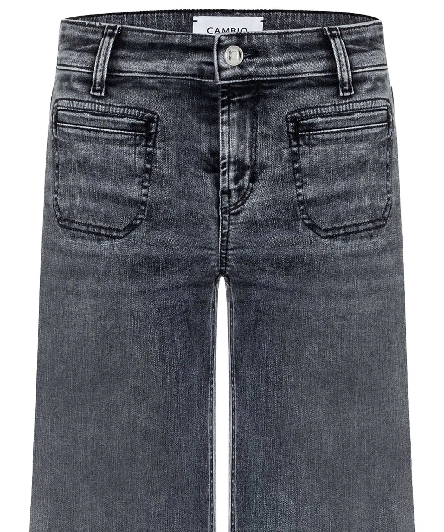 Cambio Jeans Tess |  weite Jeans für stilvolle Looks in schwarz-grauer Waschung