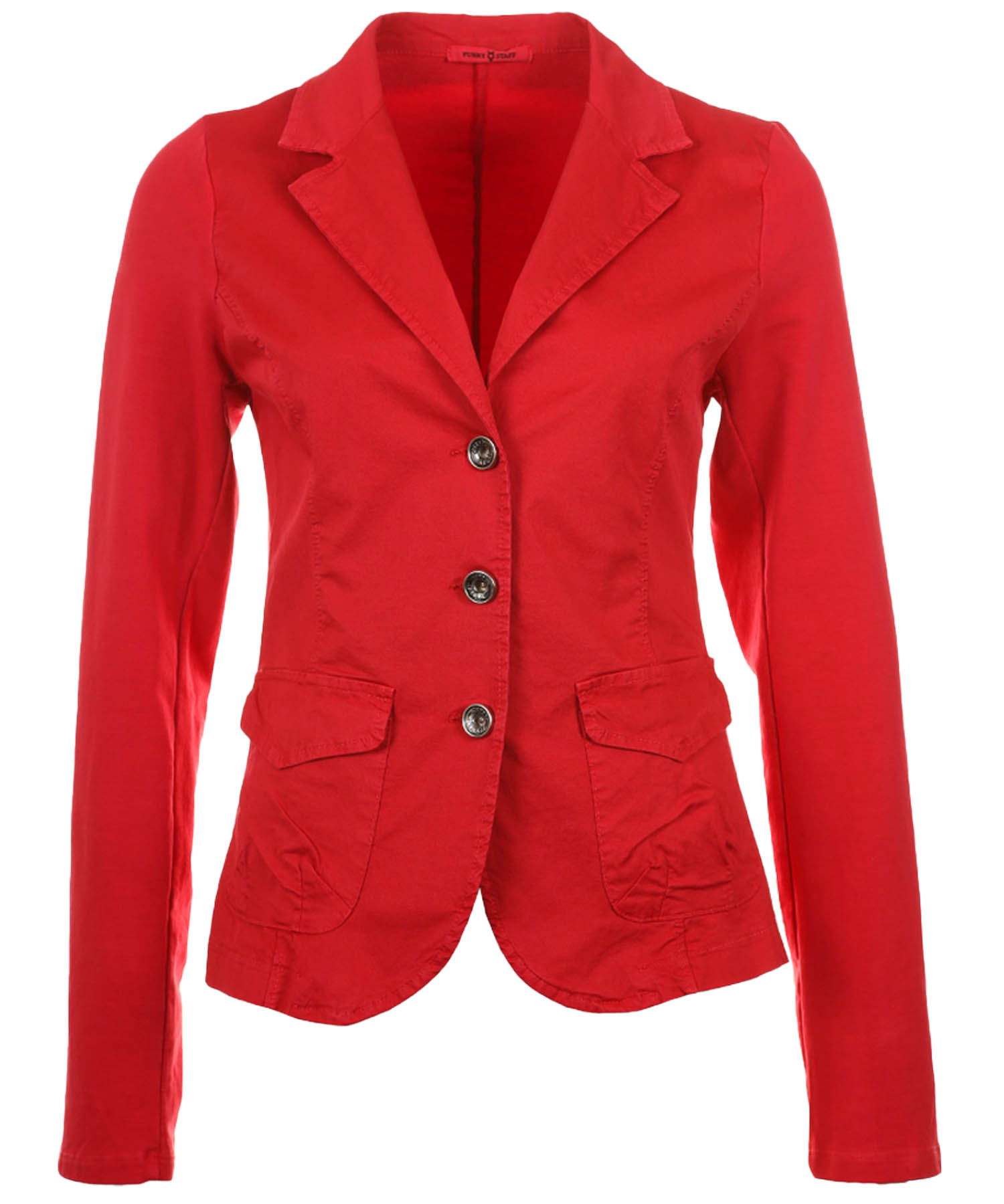 Funky Staff Blazer in rot aus gewaschener Baumwolle