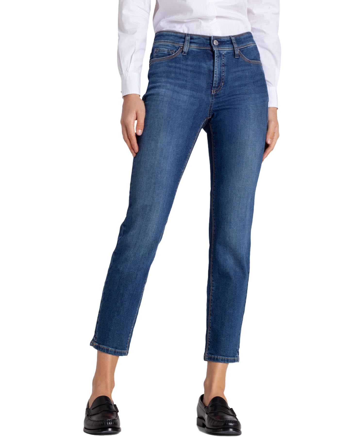 Cambio Jeans Piper short Slim-Fit Cropped in Sophisticated Dark Used | Modehaus Wörmann