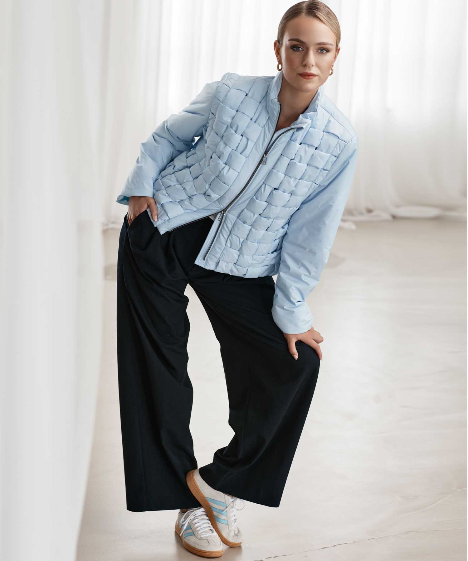 Manisa Steppjacke in Flechtoptik