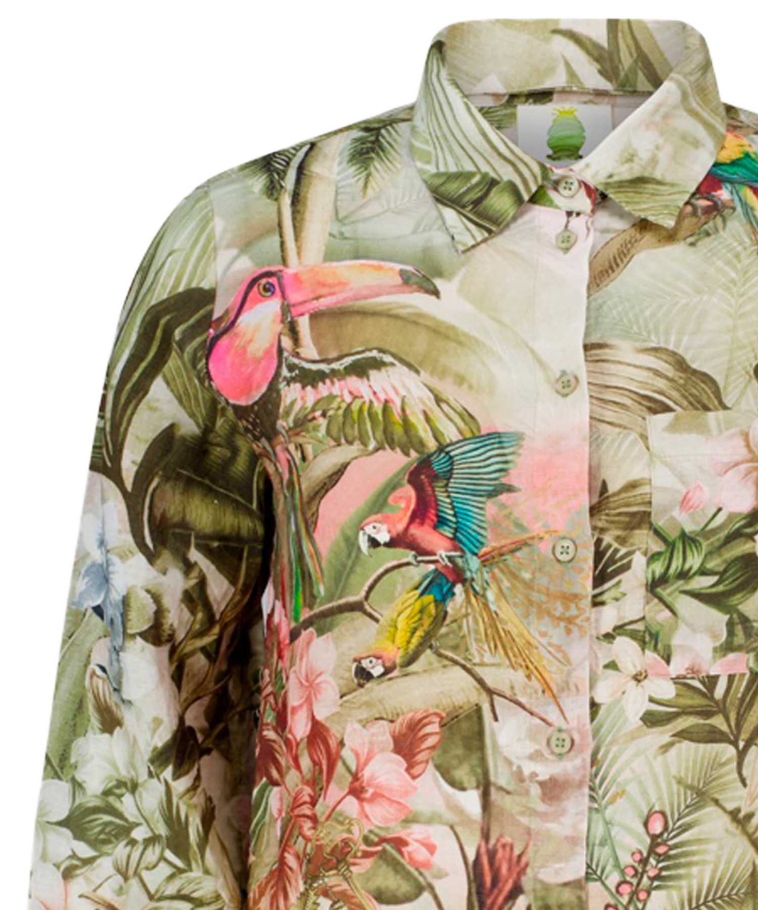 Princess goes Hollywood Leinenbluse | Jungle-Leo-Print Damenbluse