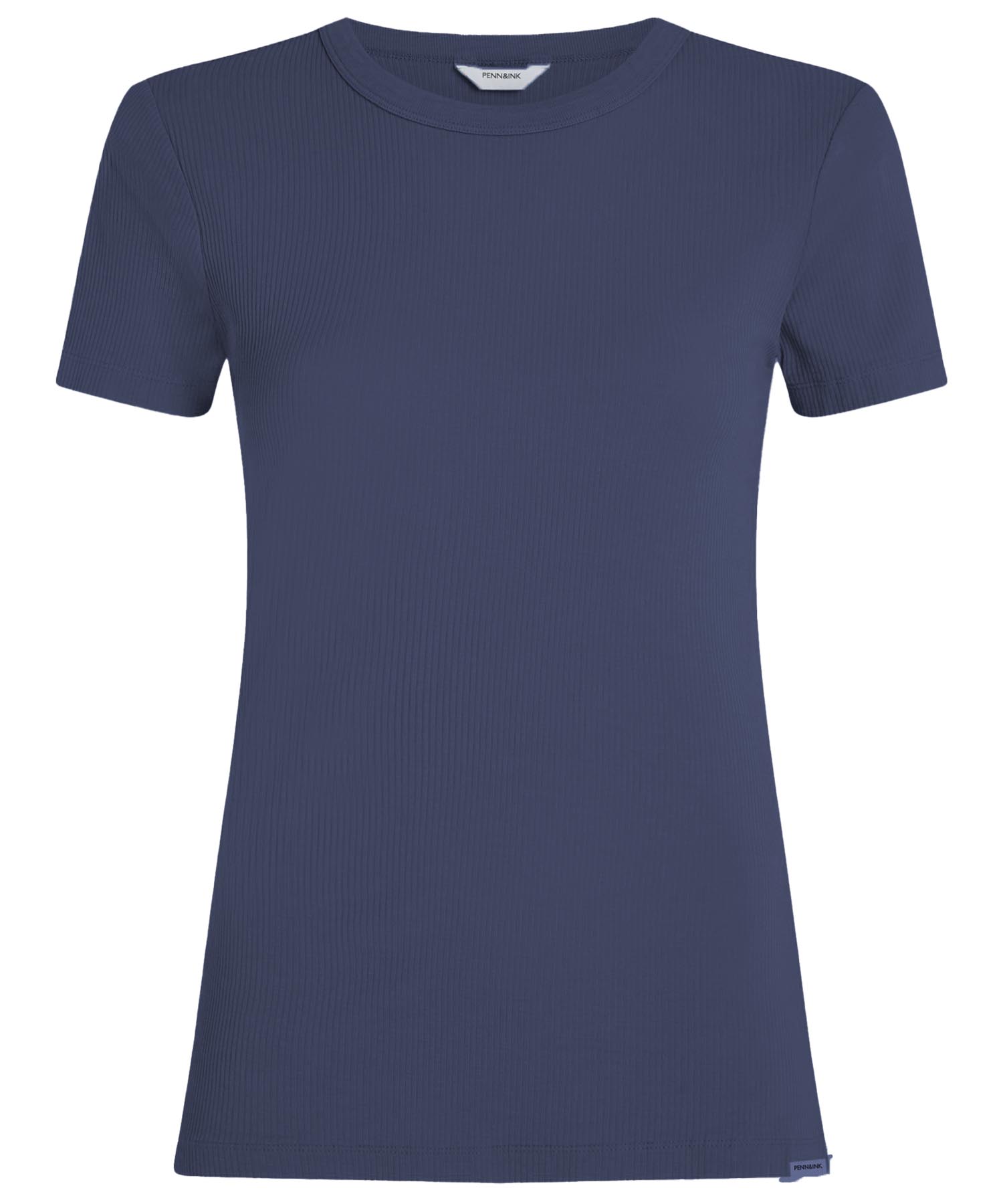 Penn and Ink T-Shirt in Rippenstruktur aus Baumwolle