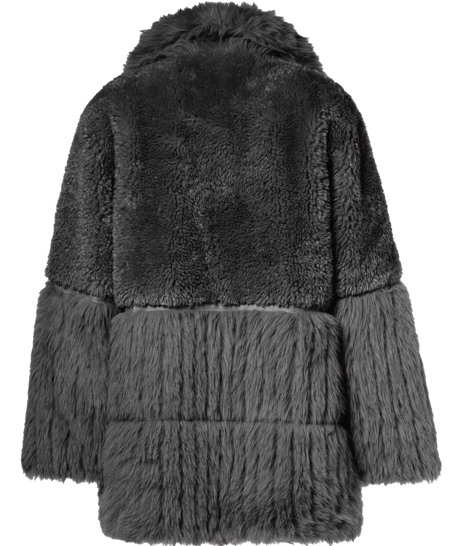 Beaumont kuschelige Jacke aus Webpelz in grafit