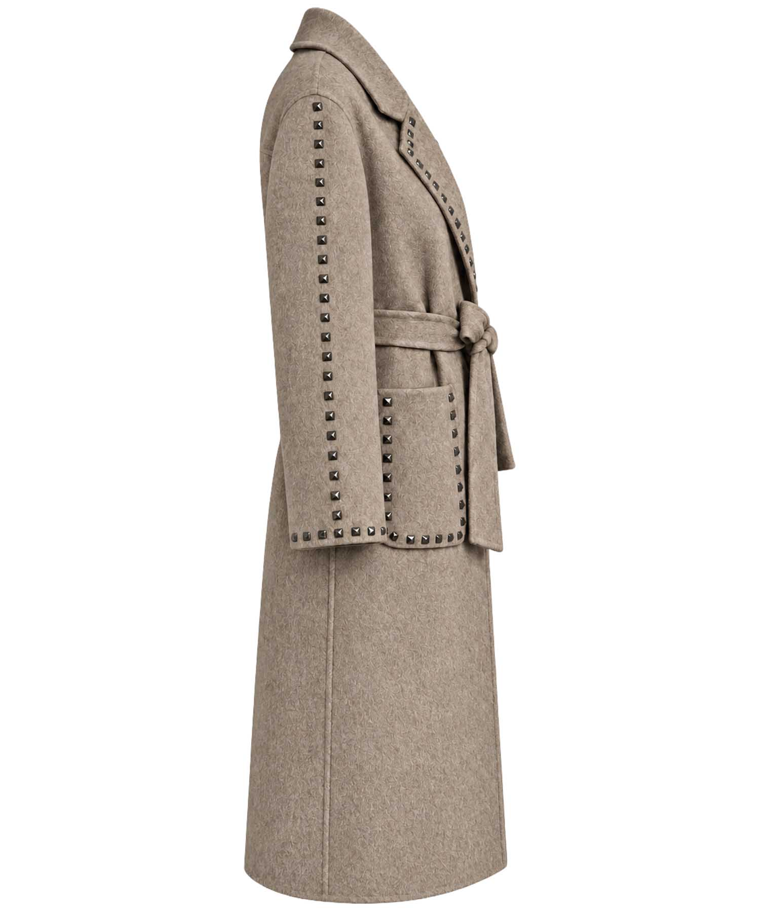 Leo & Ugo Wollmantel mit Nieten | Modehaus Wörmann