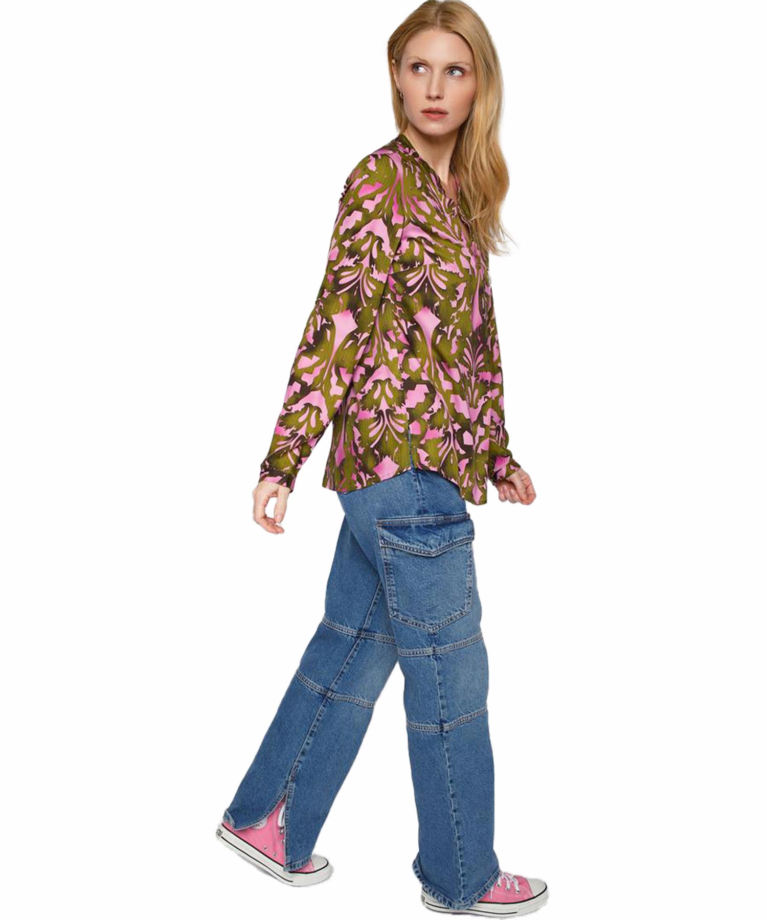 Emily van den Bergh Shirt Bluse im Ornament Print