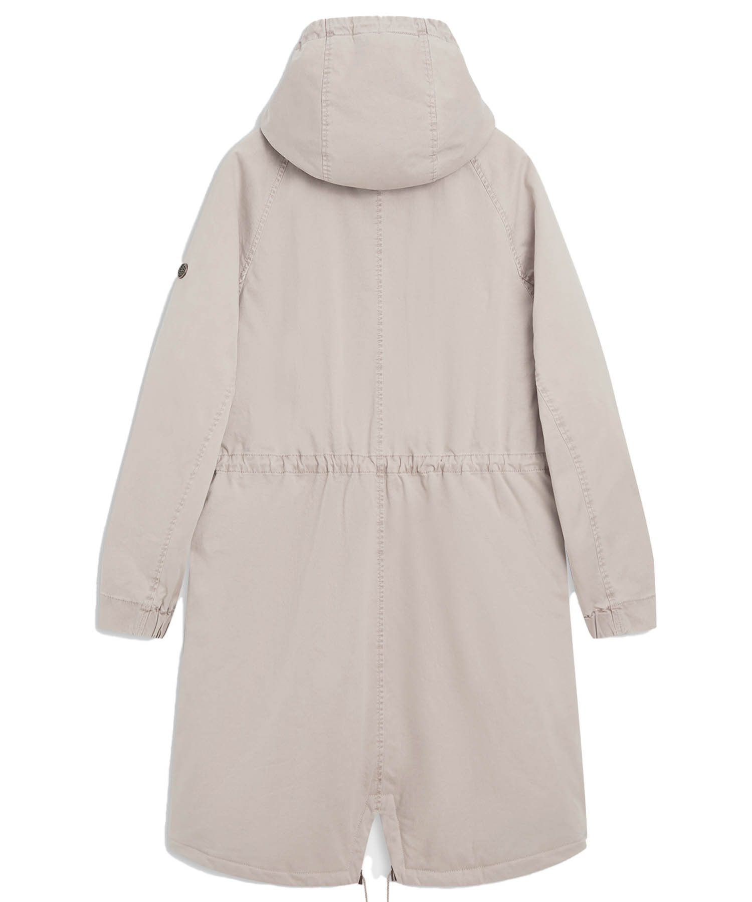 Blonde Parka in sand aus Baumwolle