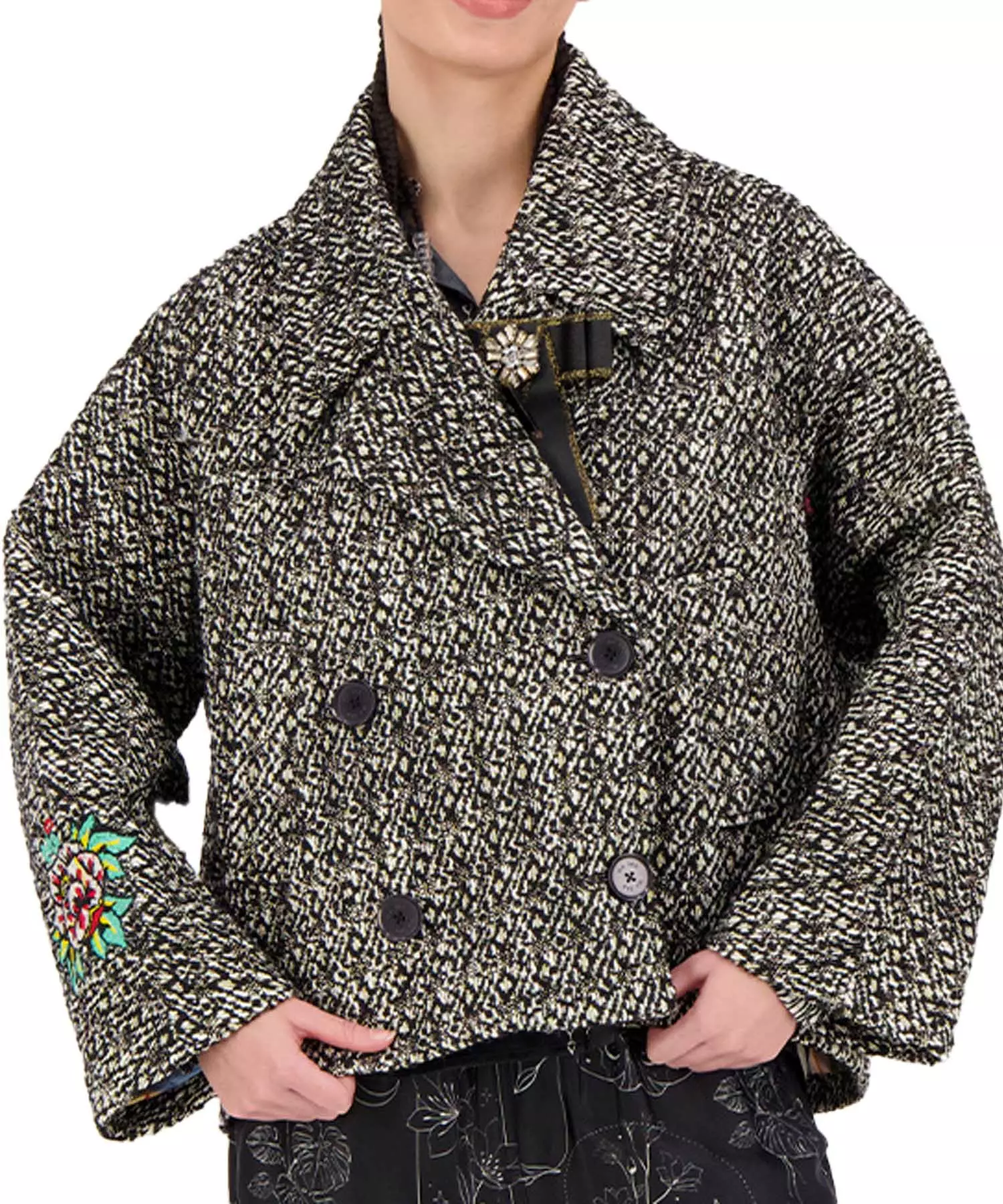 Me369 Jacke Amanda in schwarz-weiss