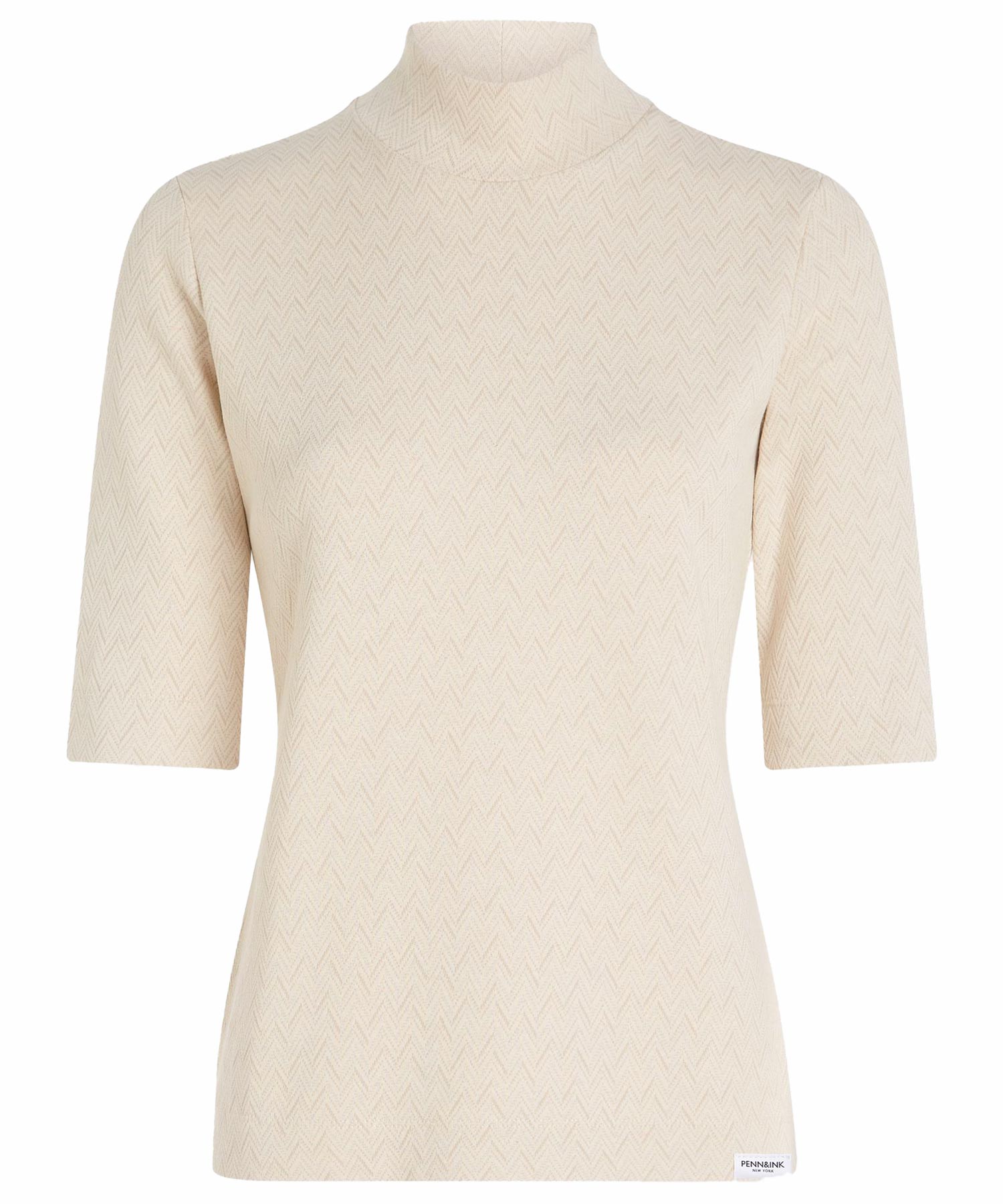 Penn and Ink T-Shirt aus Jersey im Minimuster