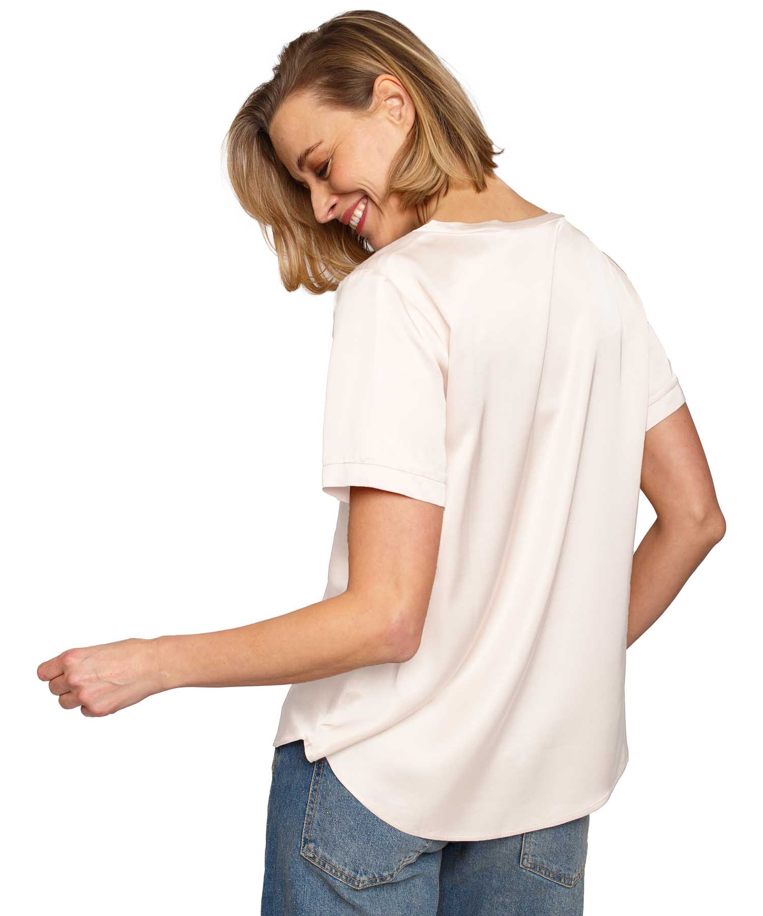 Emily van den Bergh Shirbluse aus Viskose Satin