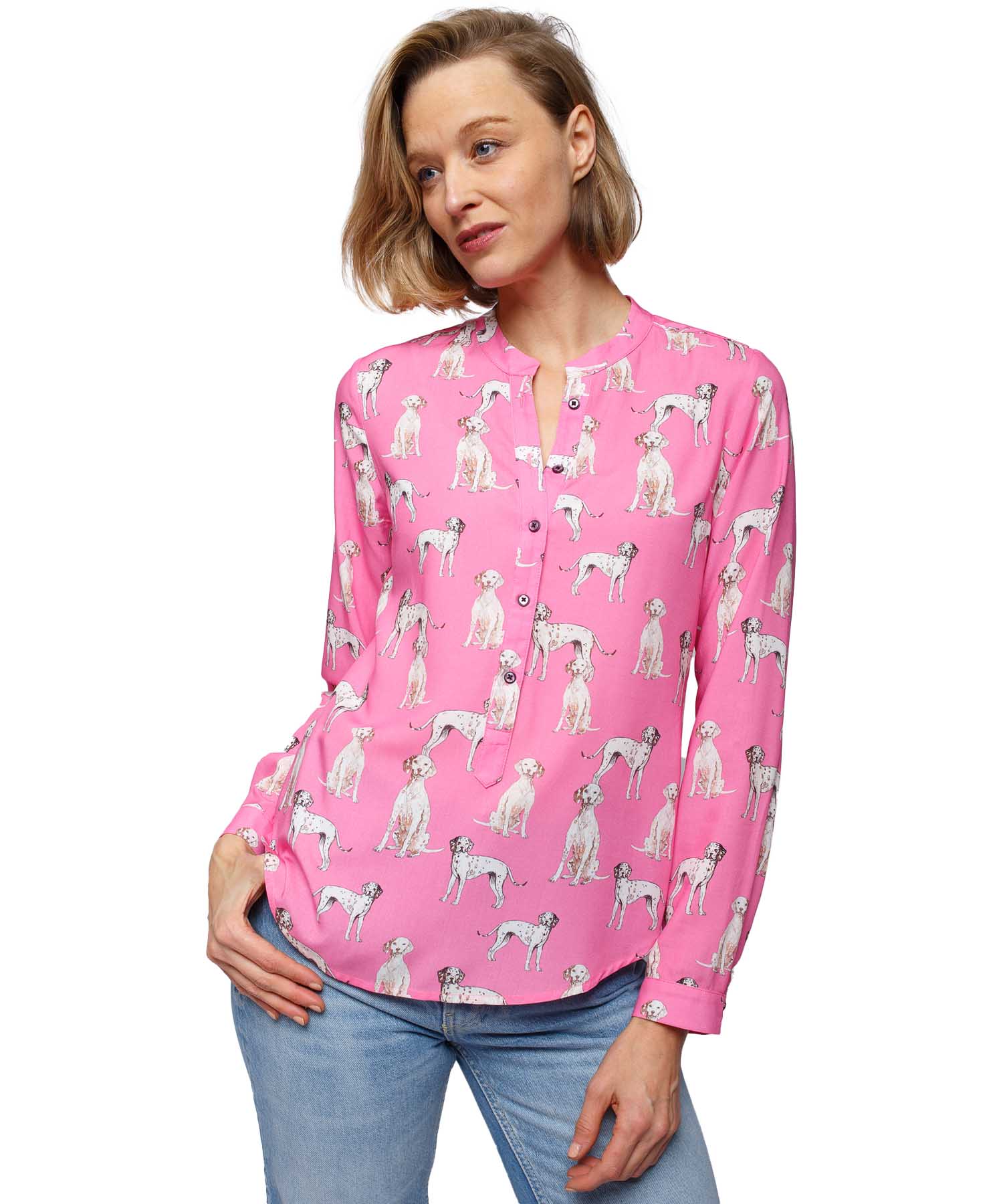 Emily van den Bergh Bluse Pink Dalmatiner
