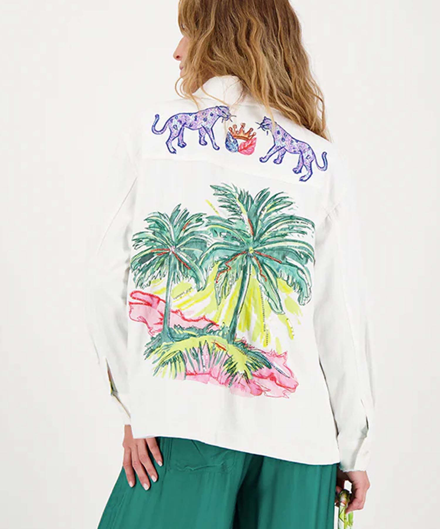 ME369 Jacke Briann in weiss aus Jeans