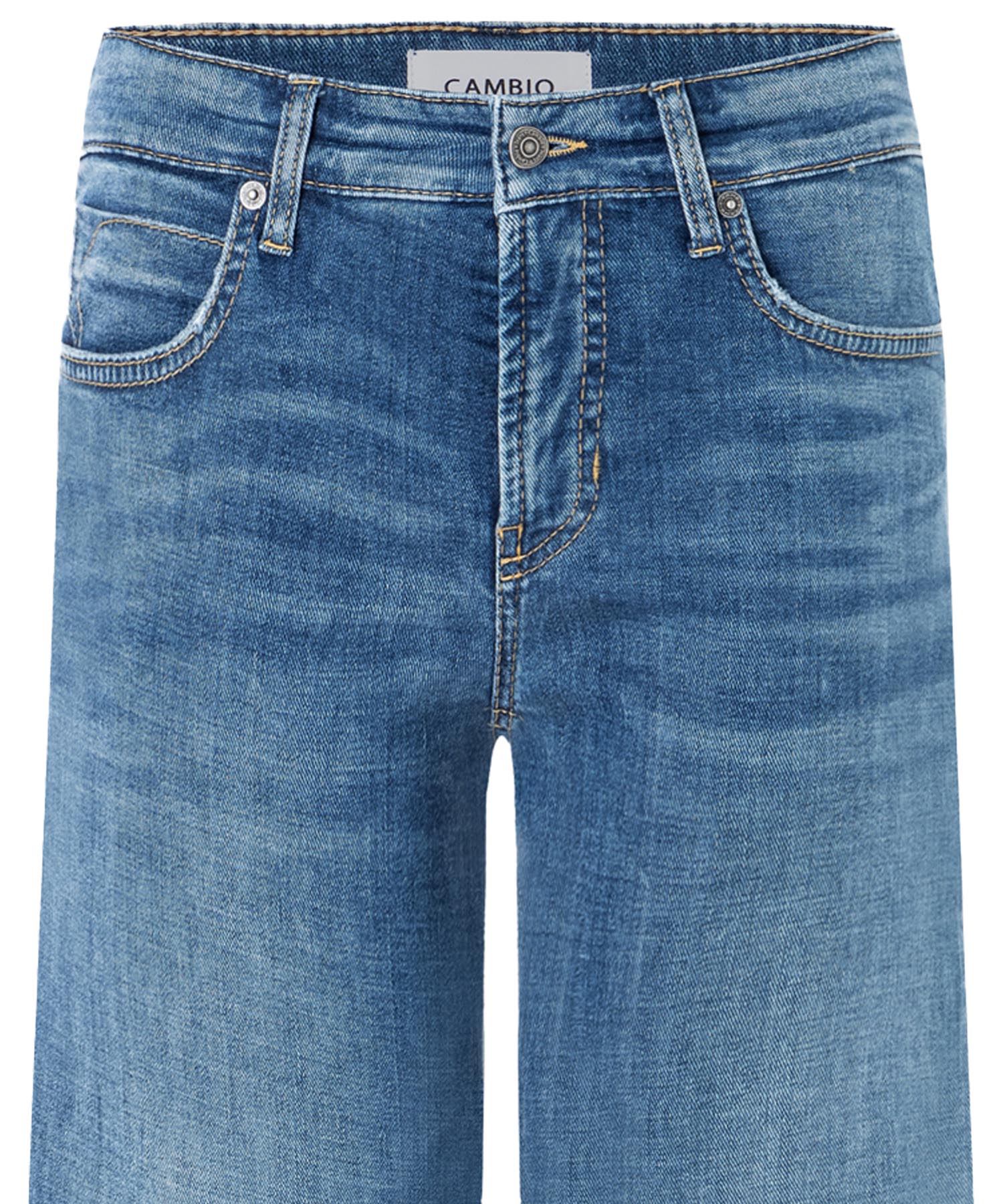 Cambio Jeans Tess | weite Jeans für stilvolle Looks in mittelblauer Waschung