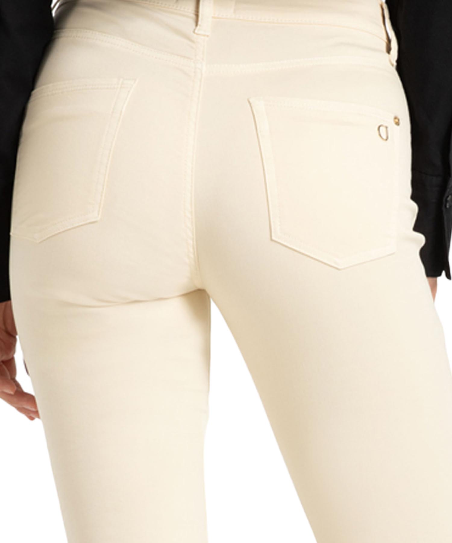Cambio leicht verkürzte Jeans Piper in hellem beige