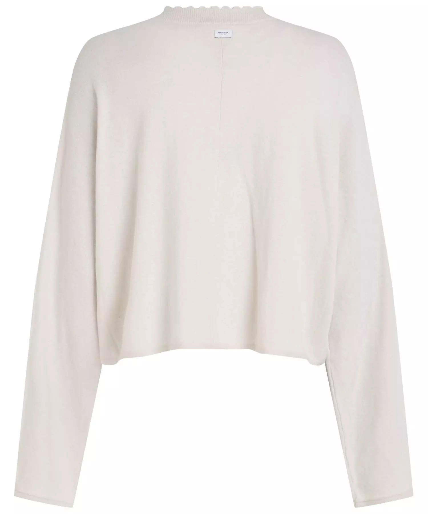 Penn and Ink kurzer Pullover aus Baumwolle in beige