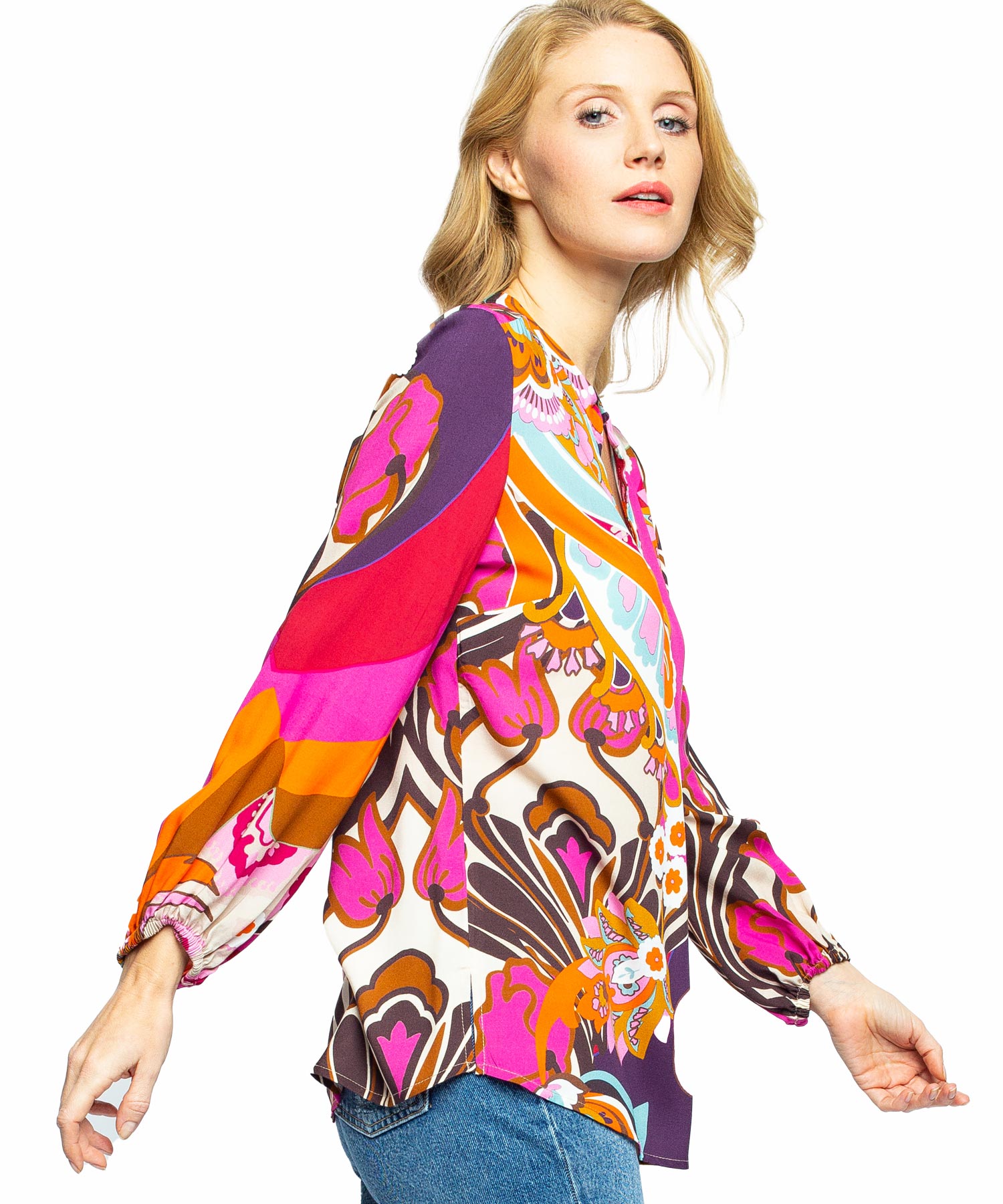 Lässige Shirtbluse von Emily van den Bergh im floralen Multicolor Print
