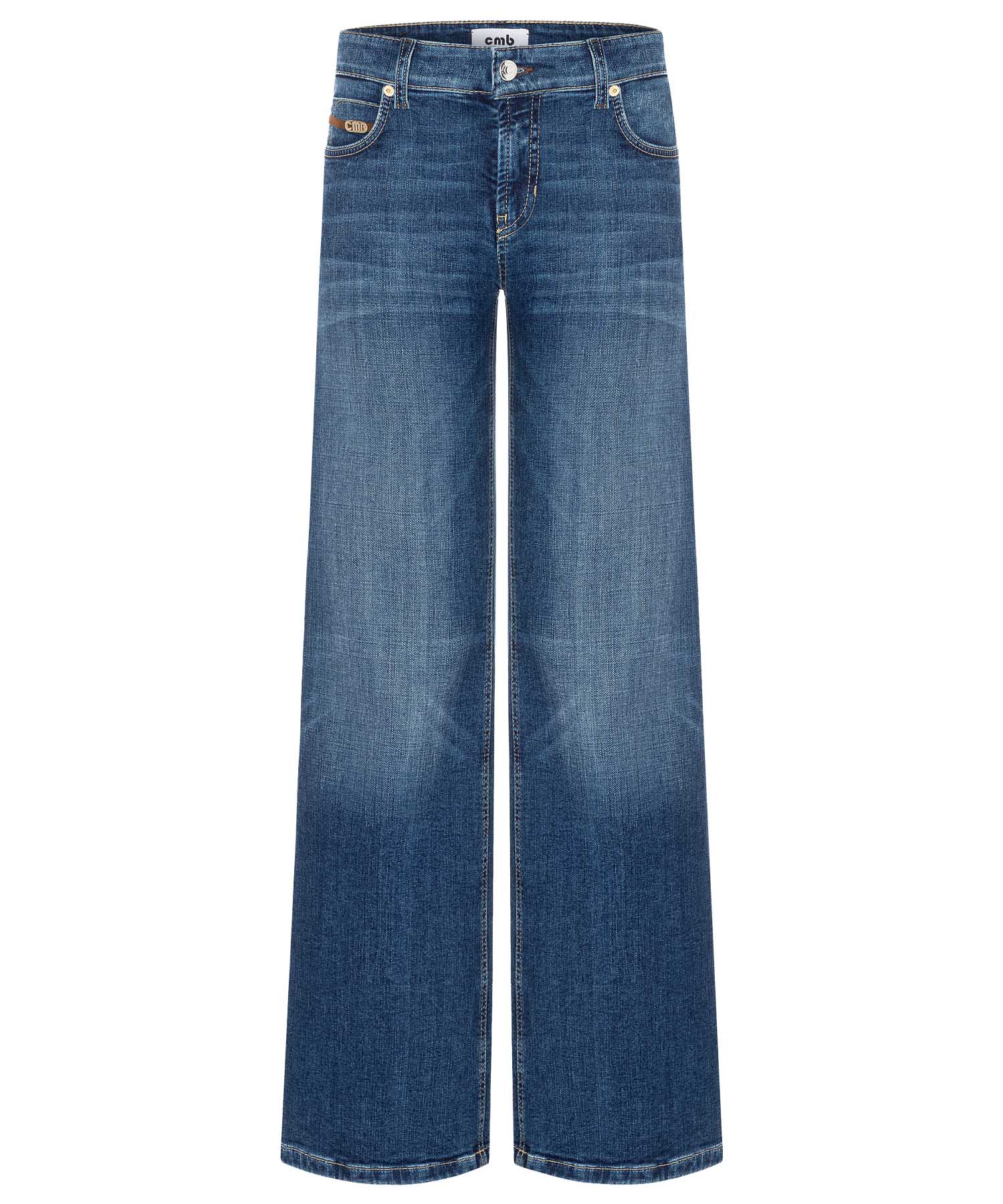 Cambio Modell Tess  | moderne Jeans in mittelblauer Waschung