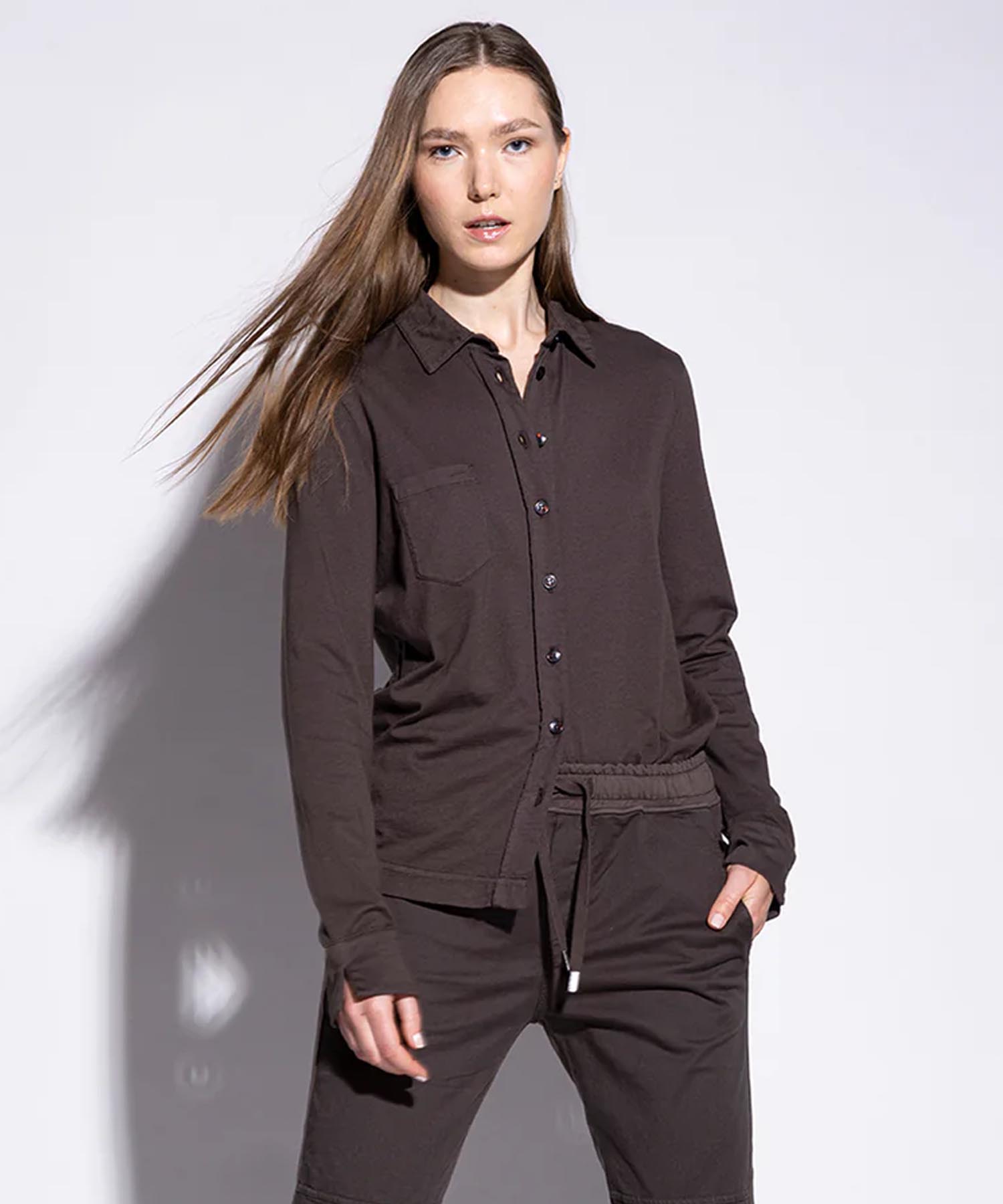 Bluse aus Jersey in braun Bluse aus Jersey in braun