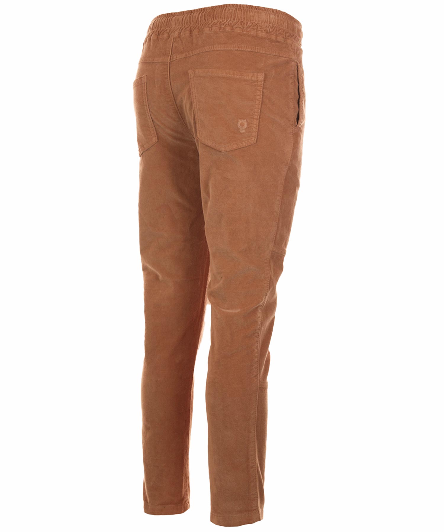 Funky Staff Hose You4 aus gewaschenem Samt in caramel