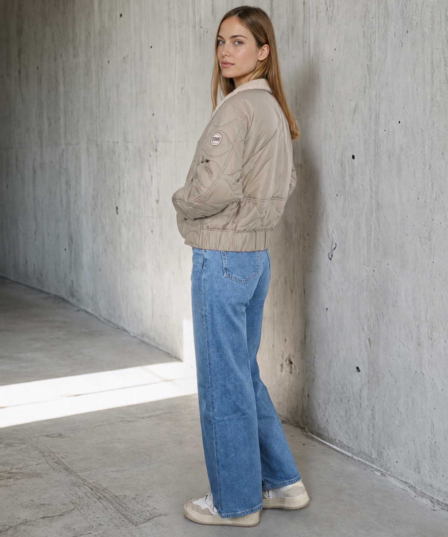 Como No. 1 Steppjacke Massa mit abnehmbaren Webpelzkragen