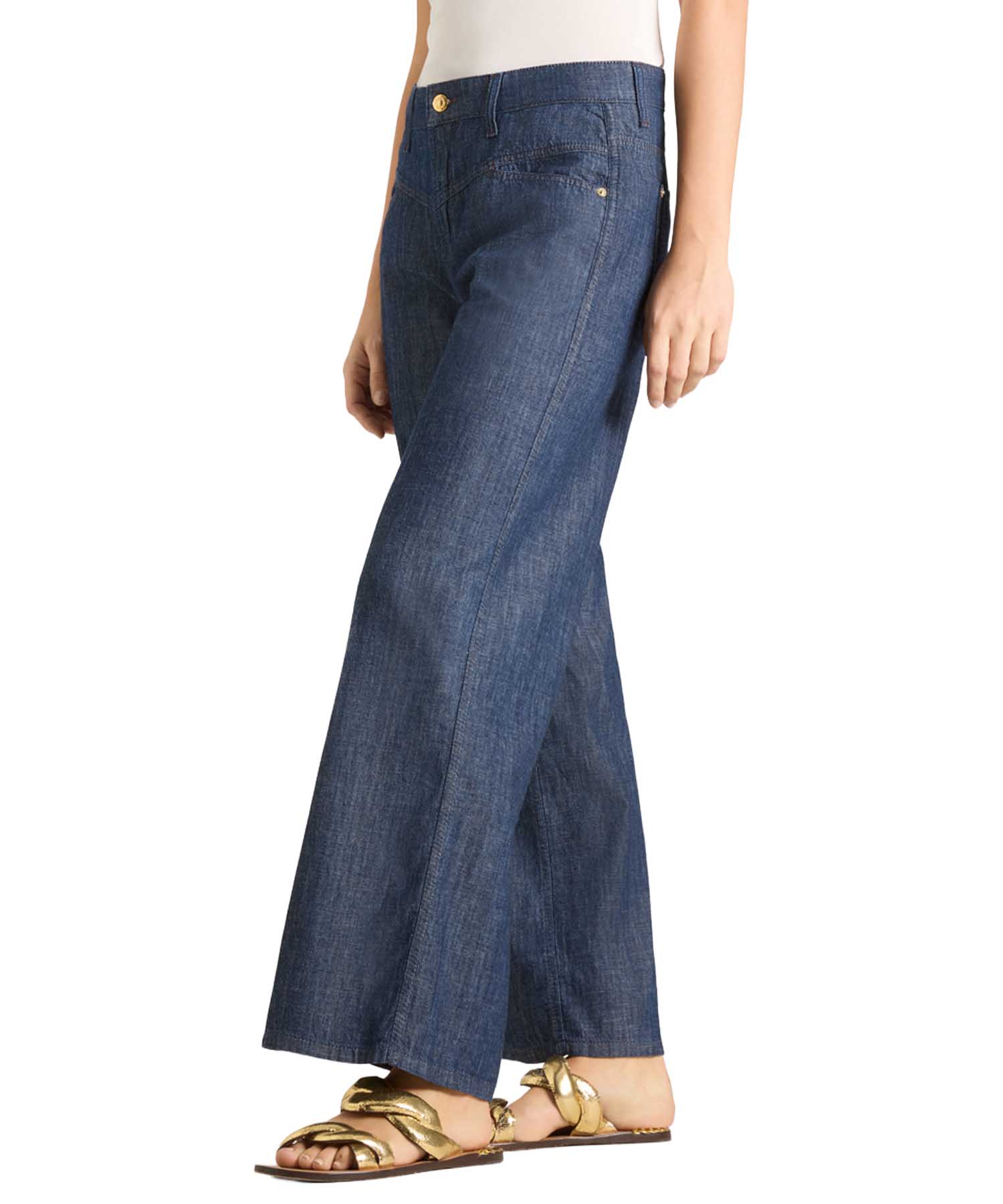 Camibo Aimee Seam Cropped – moderne Wide Leg Jeans aus leichter Baumwolle