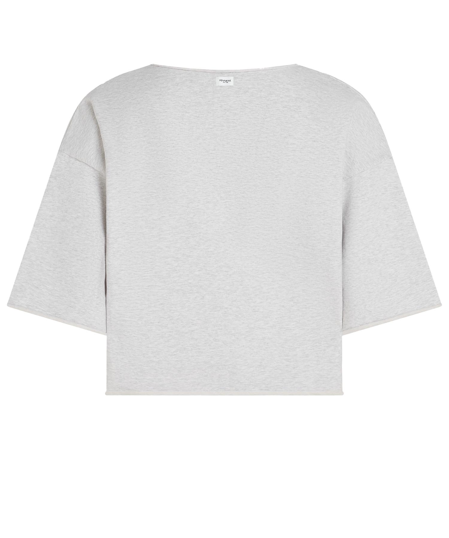 PENN&INK N.Y kurzes Sweat in silbergraumelange