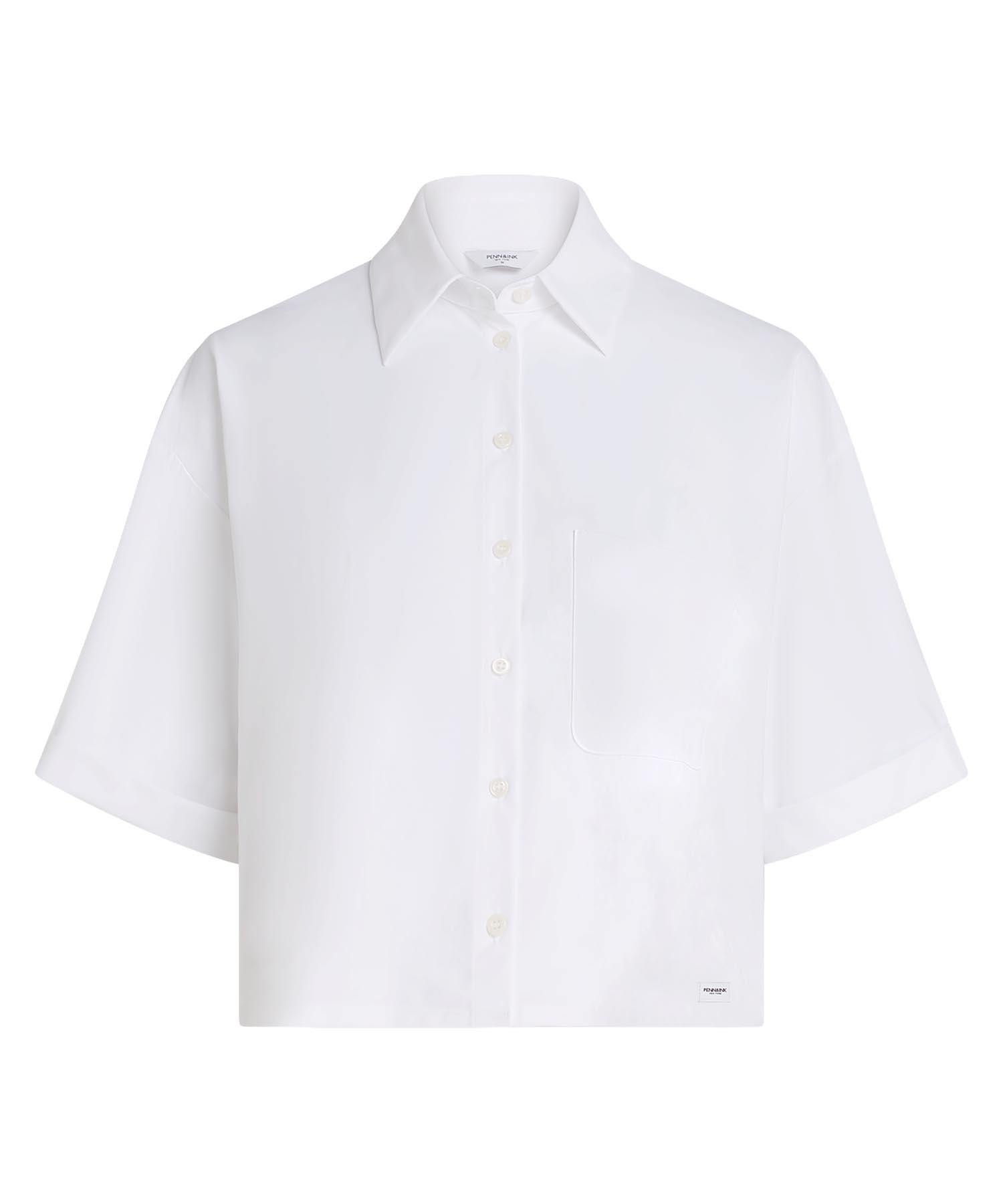 PENN&INK N.Y lässige Sommerbluse in Weiß aus Reisequalität | Modehaus Wörmann