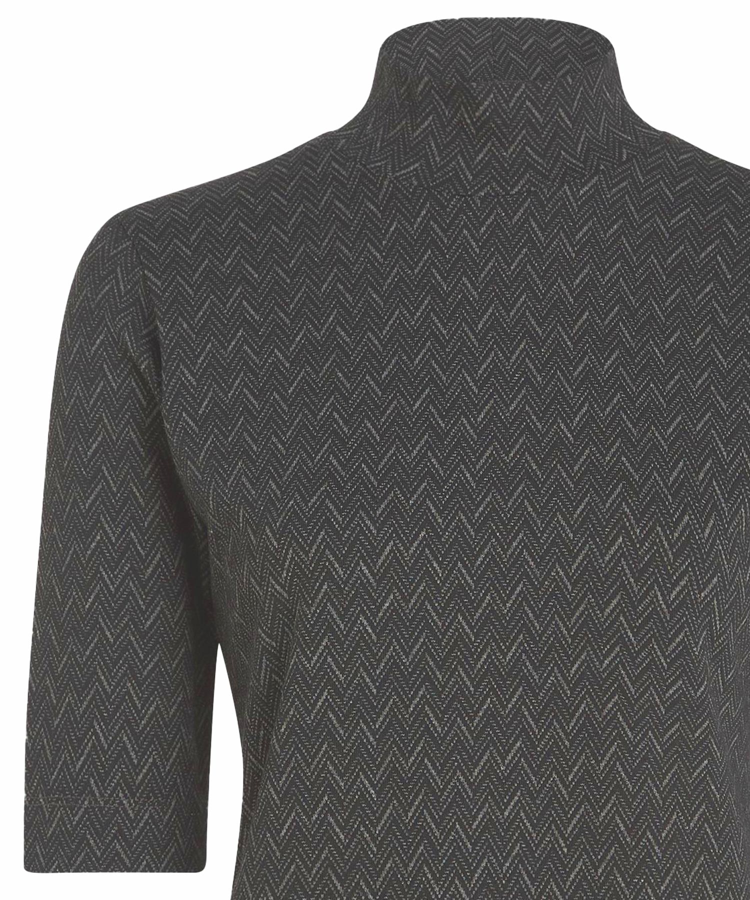 Penn and Ink T-Shirt aus Jersey im Minimuster in schwarz