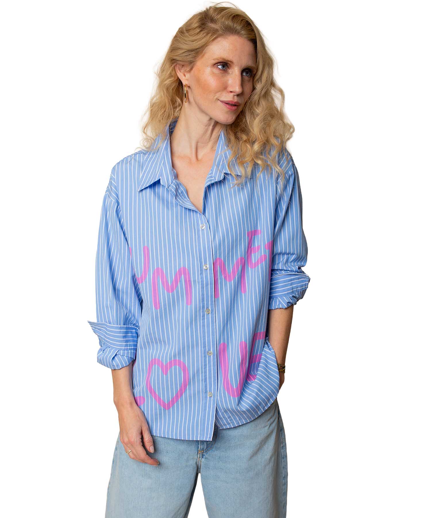 Emily van den Bergh Oversized Hemdbluse aus Baumwolle im Streifenmuster | Modehaus Wörmann