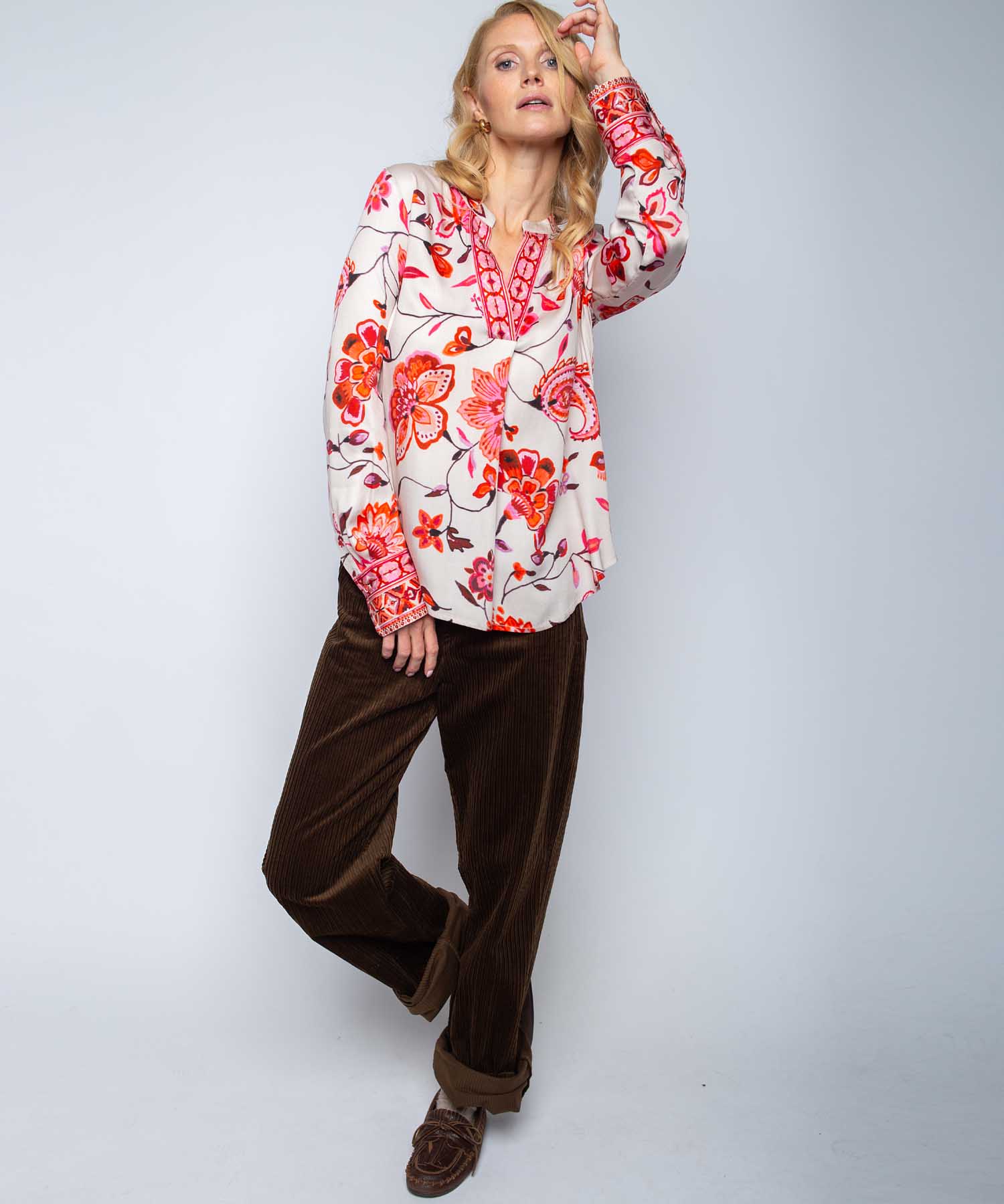 Emily van den Bergh Shirt-Bluse im Blumendruck