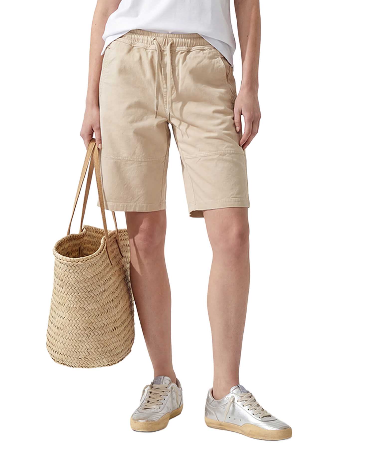 You Too – YOU TWO Shorts im Materialmix in Summer Sand