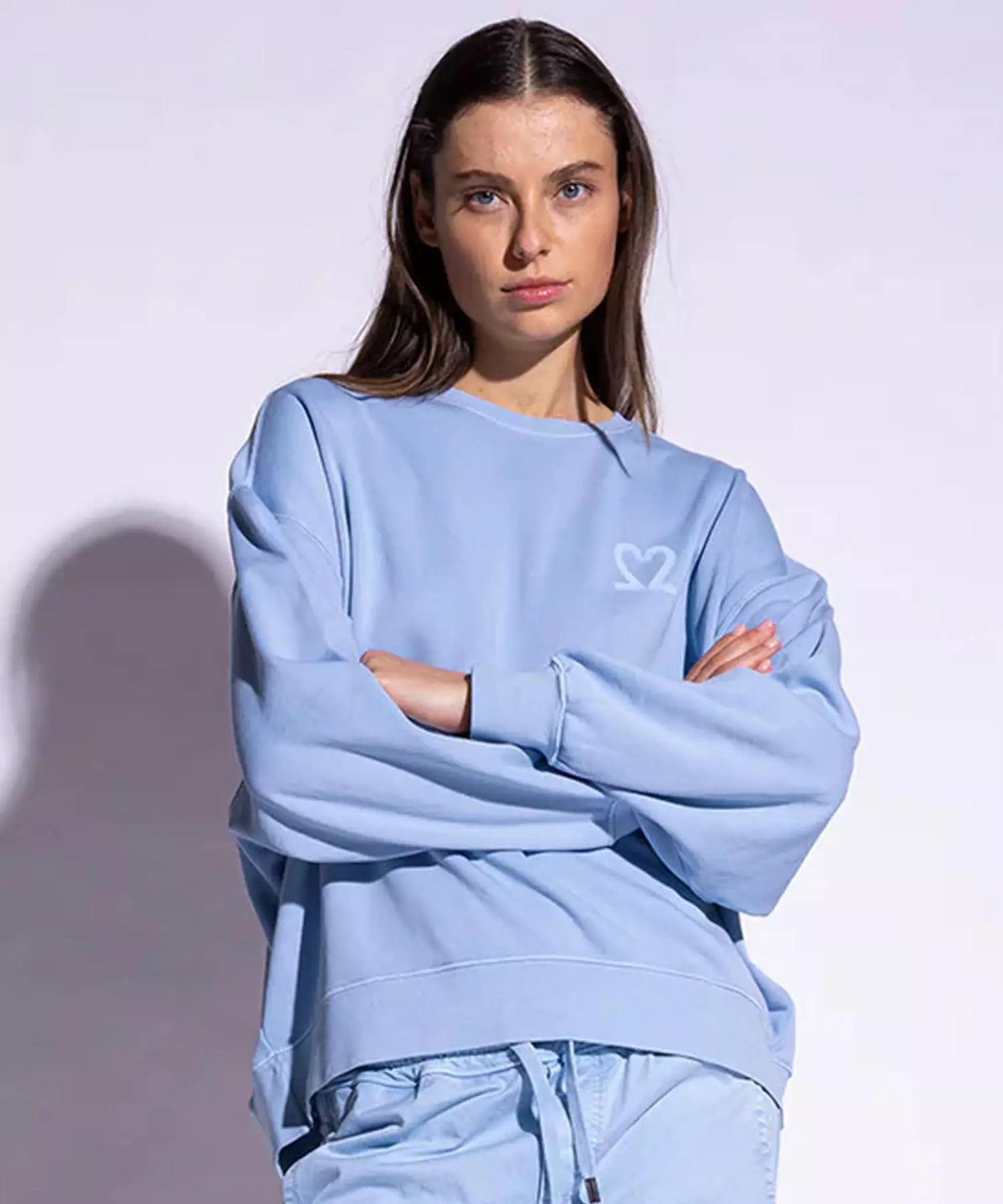 You Too Sweatshirt Tessa aus Baumwolle in hellblau