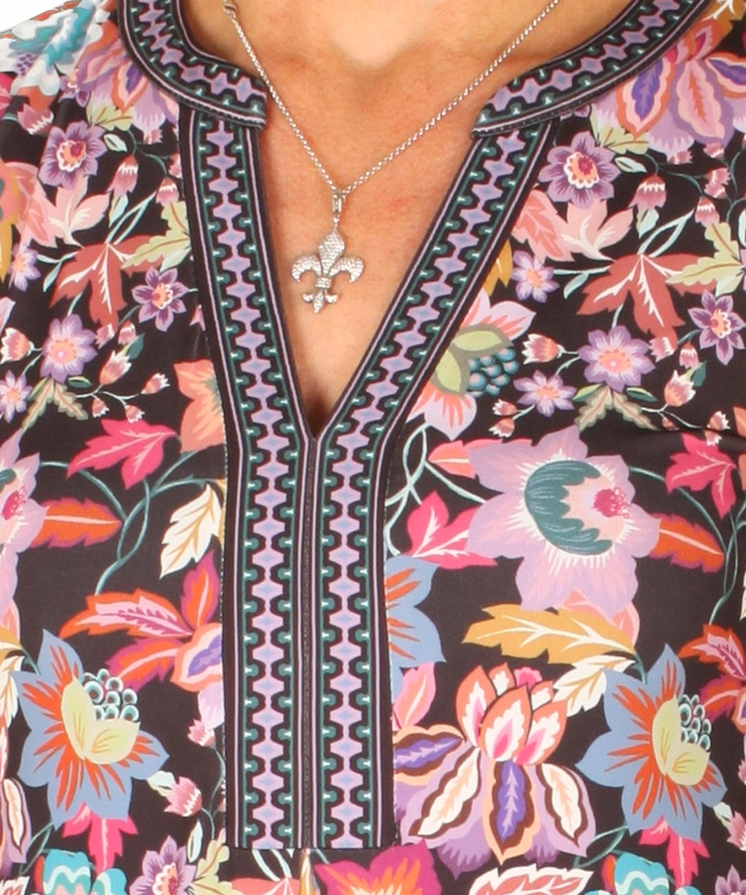 Cooles Druck Kleid von Hale Bob in schwarz