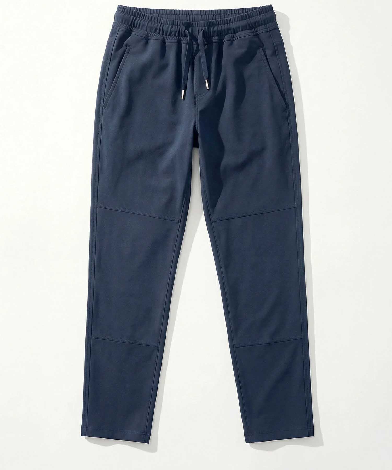 YOU TWO Hose im Materialmix in dunkelblau