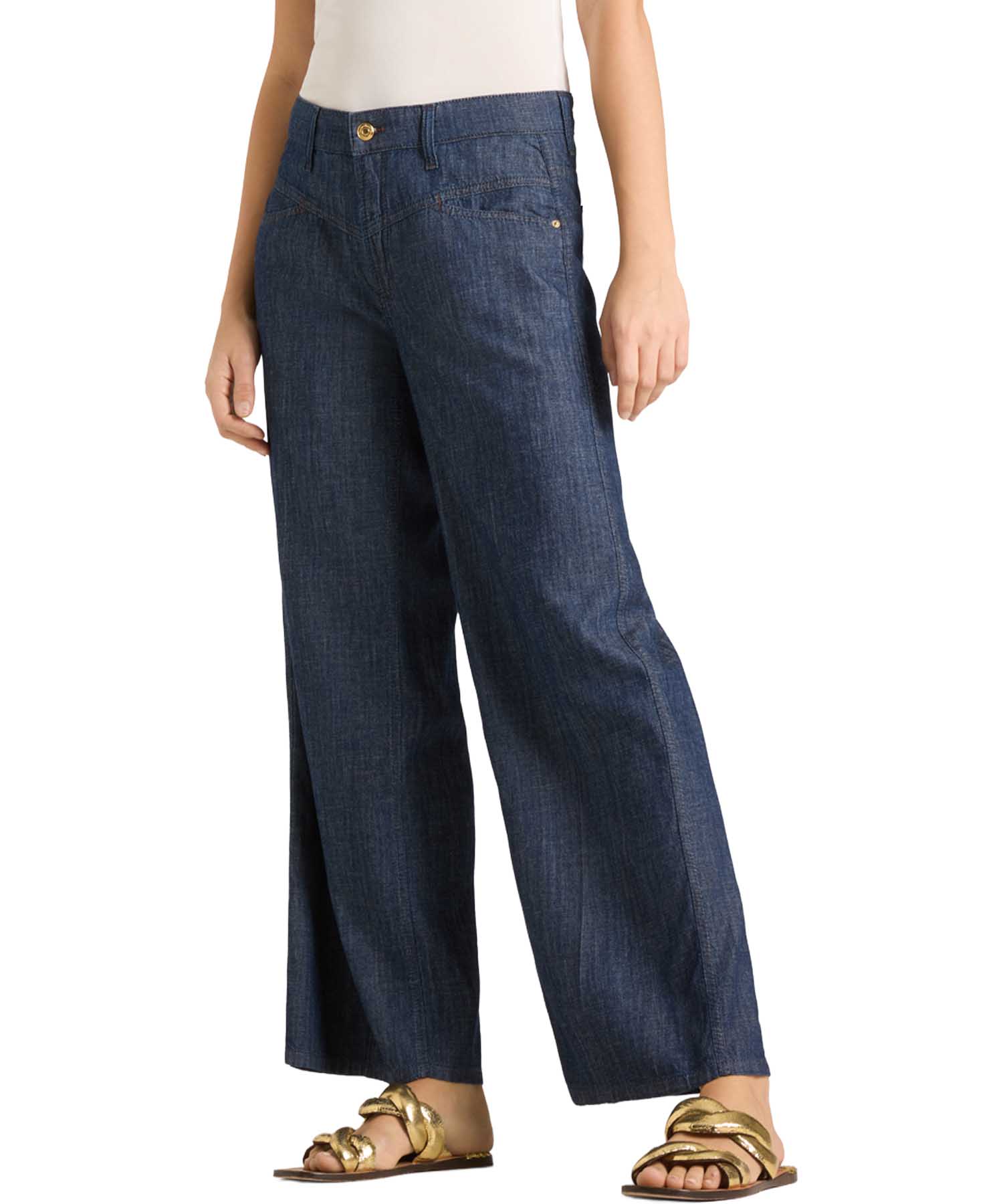 Camibo Aimee Seam Cropped – moderne Wide Leg Jeans aus leichter Baumwolle