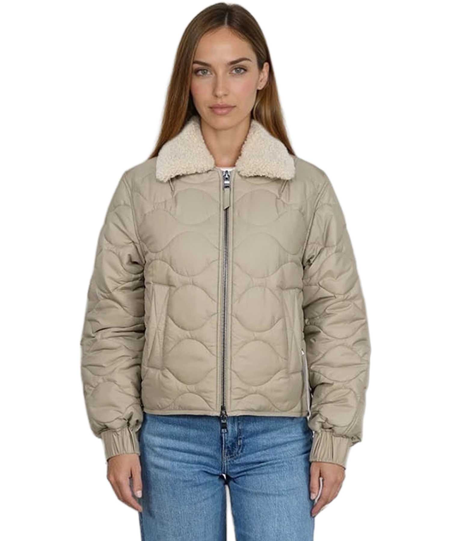 Como No. 1 Steppjacke Massa mit abnehmbaren Webpelzkragen