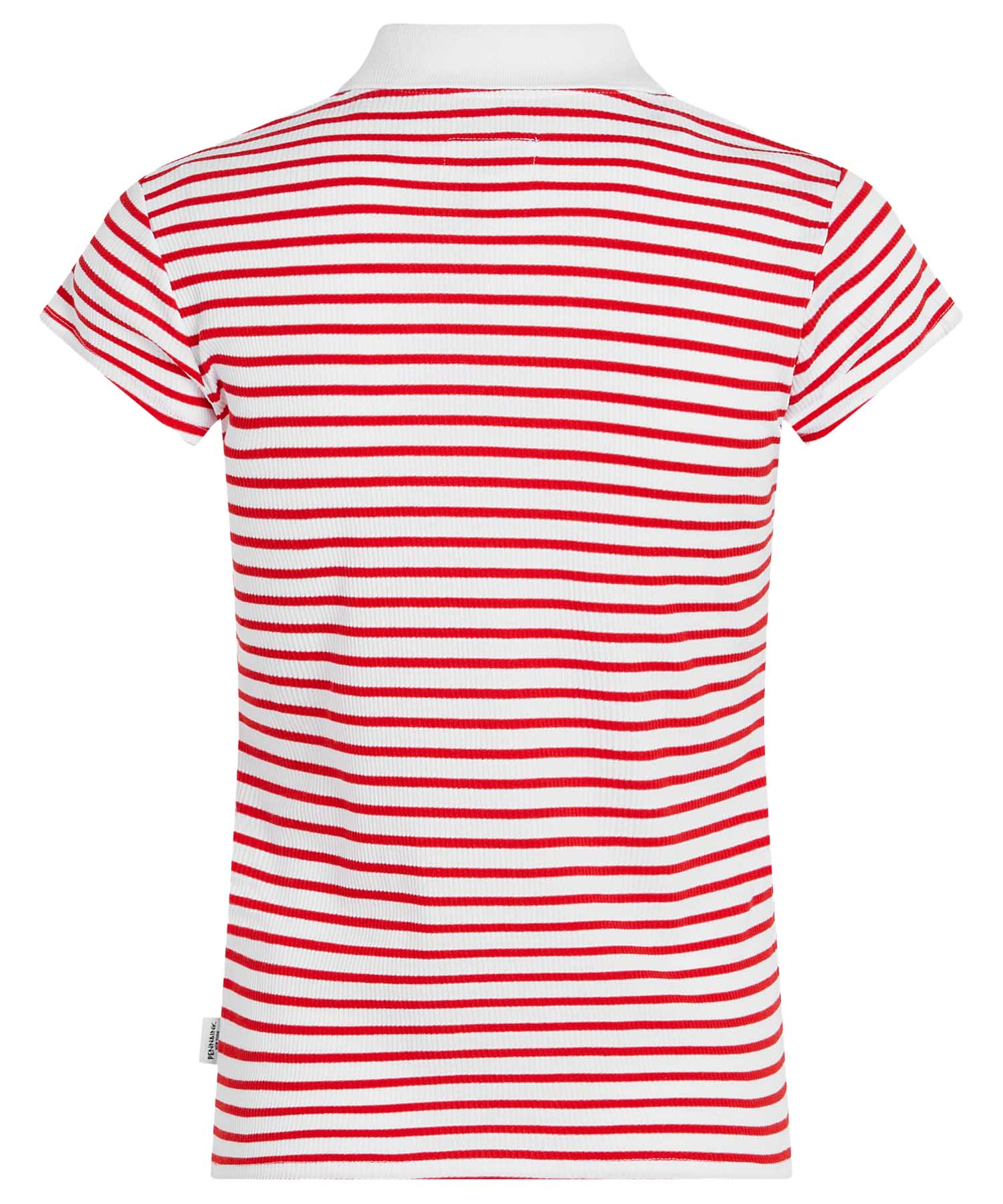 PENN&INK N.Y Polo S26F1820 White Tomato | Gestreiftes Damen Polo