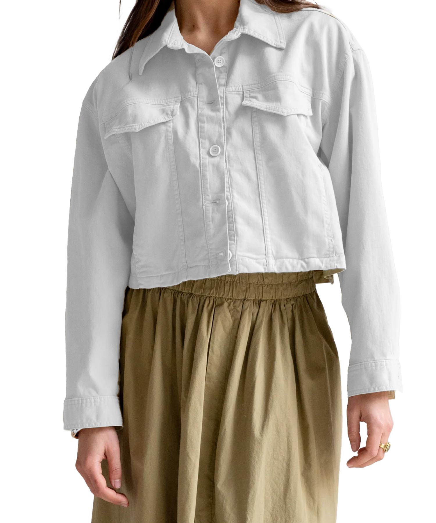 PENN&INK N.Y Jeansjacke in weiss oversized