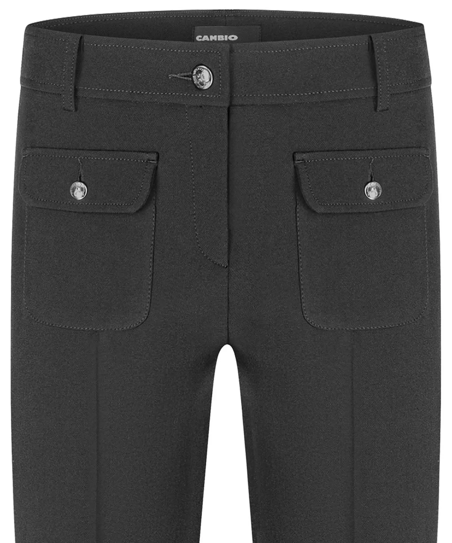 Cambio Hose Farah Patched Pocket in schwarz – moderner Chic mit urbaner Lässigkeit