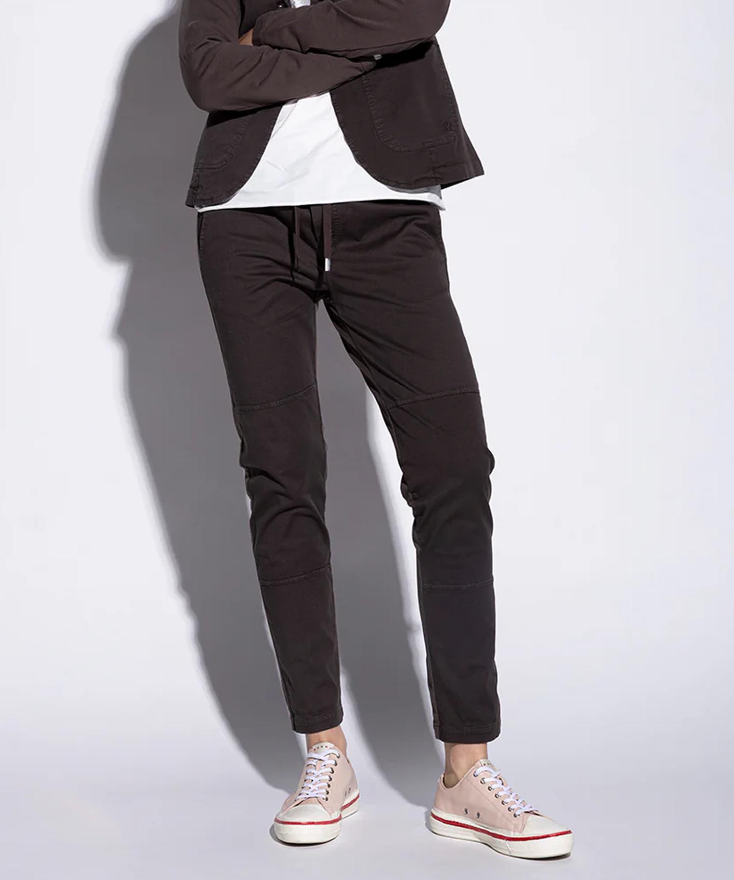 YOU TOO coole Hose im Materialmix in braun