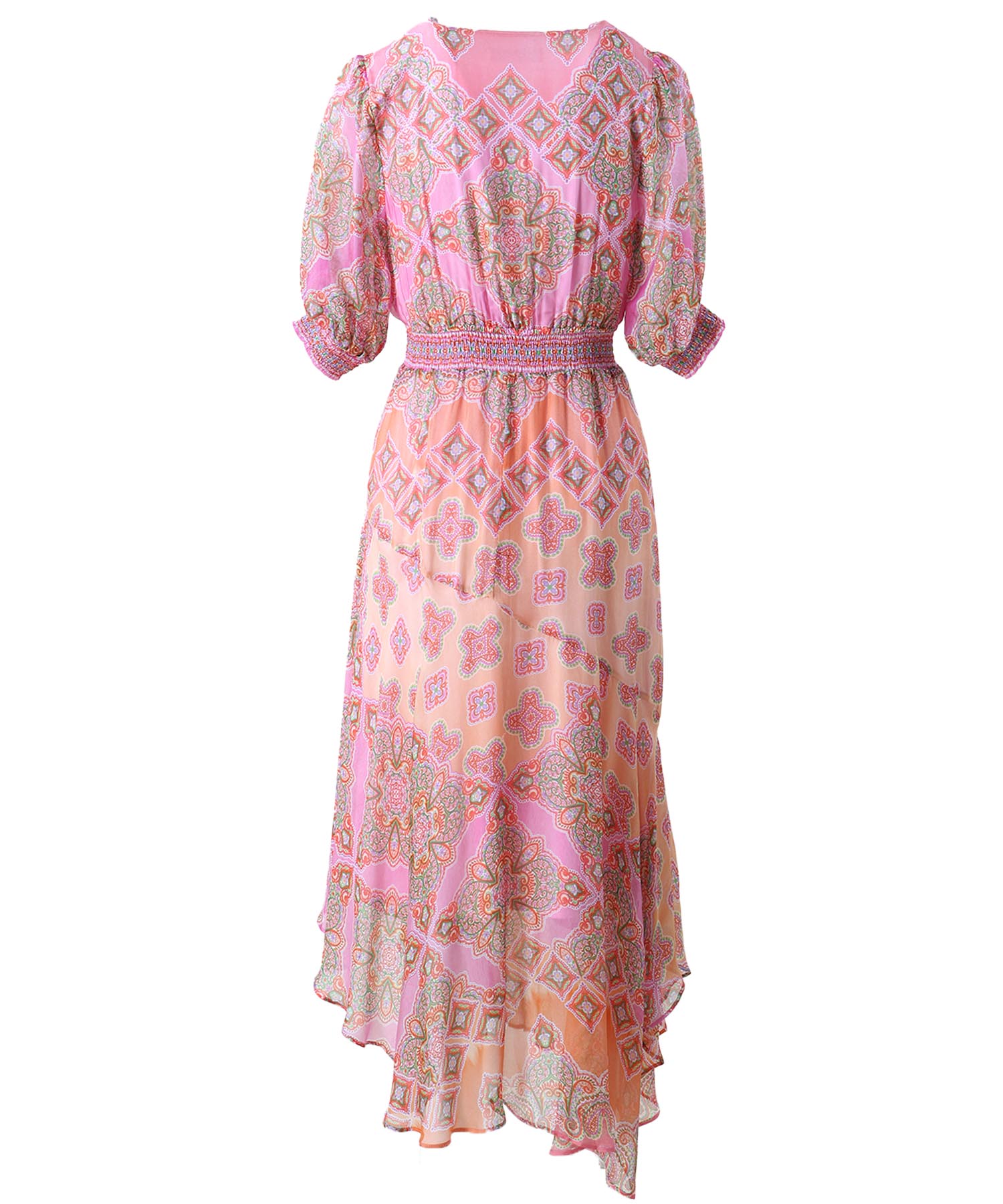 Hale Bob Chiffonkleid Malay in Midilänge