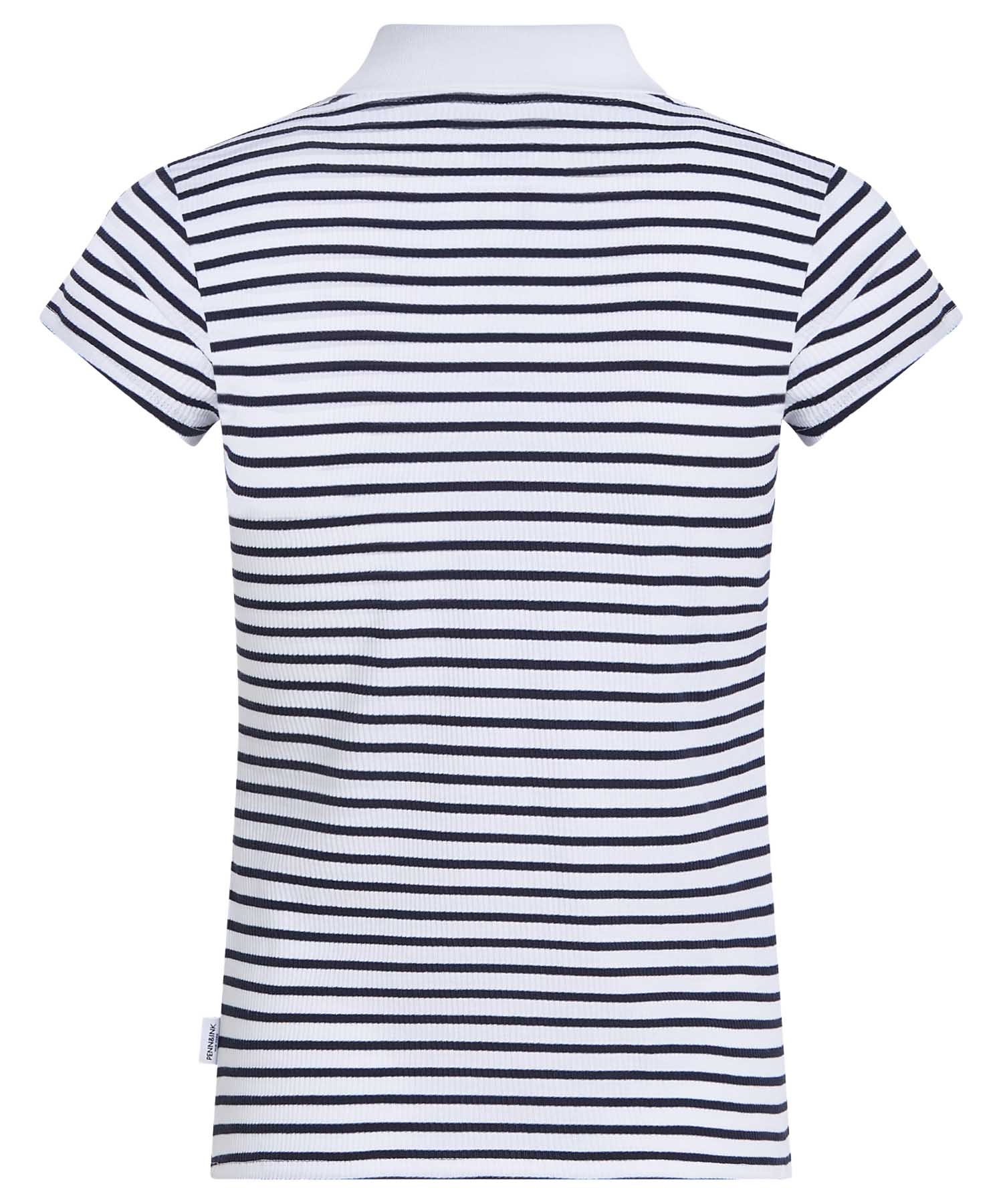 PENN&INK N.Y Polo S26F1820 White Navy | Gestreiftes Damen Polo