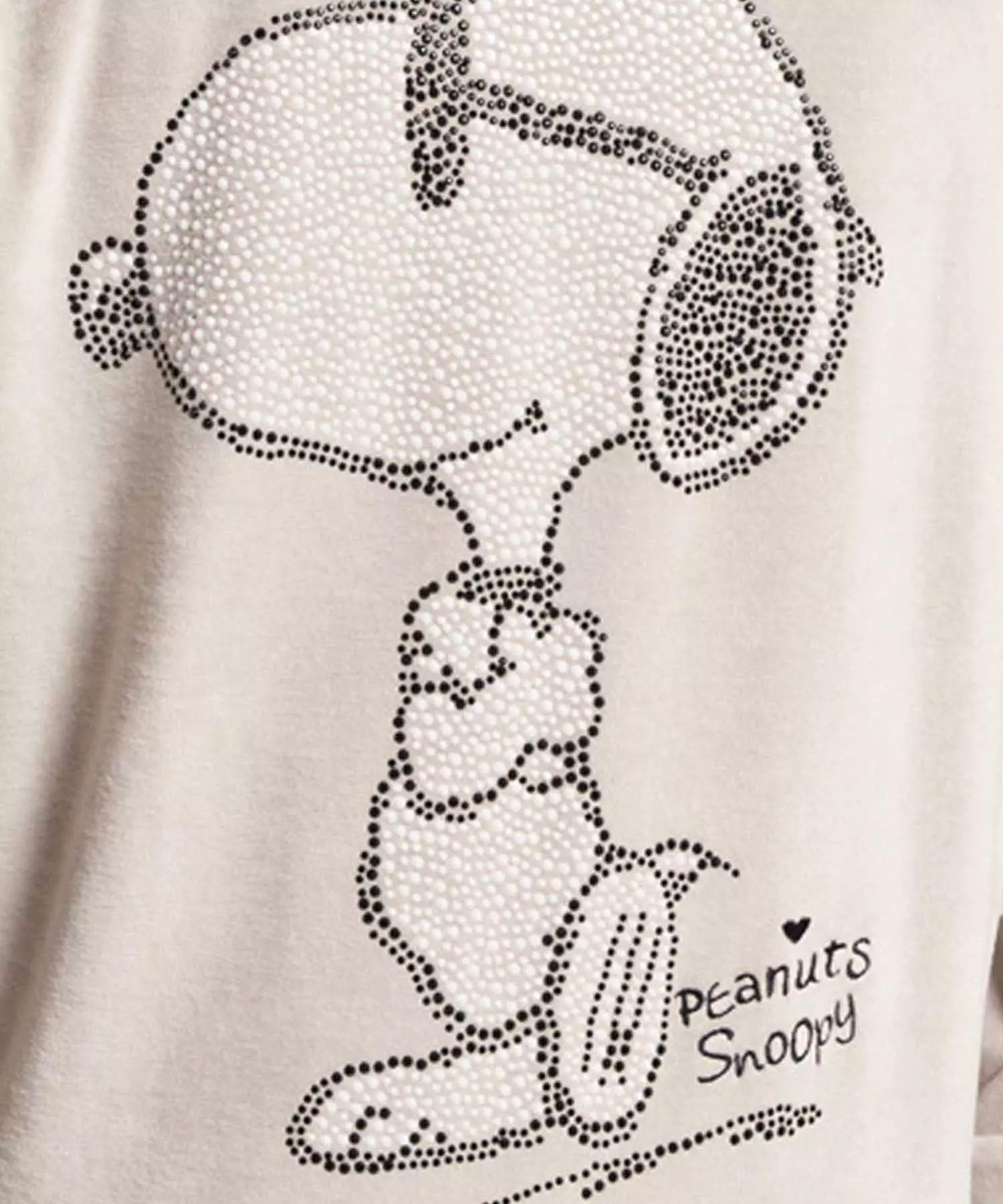 Princess goes Hollywood Sweatjacke Snoopy aus Nicki-Stoff in beige