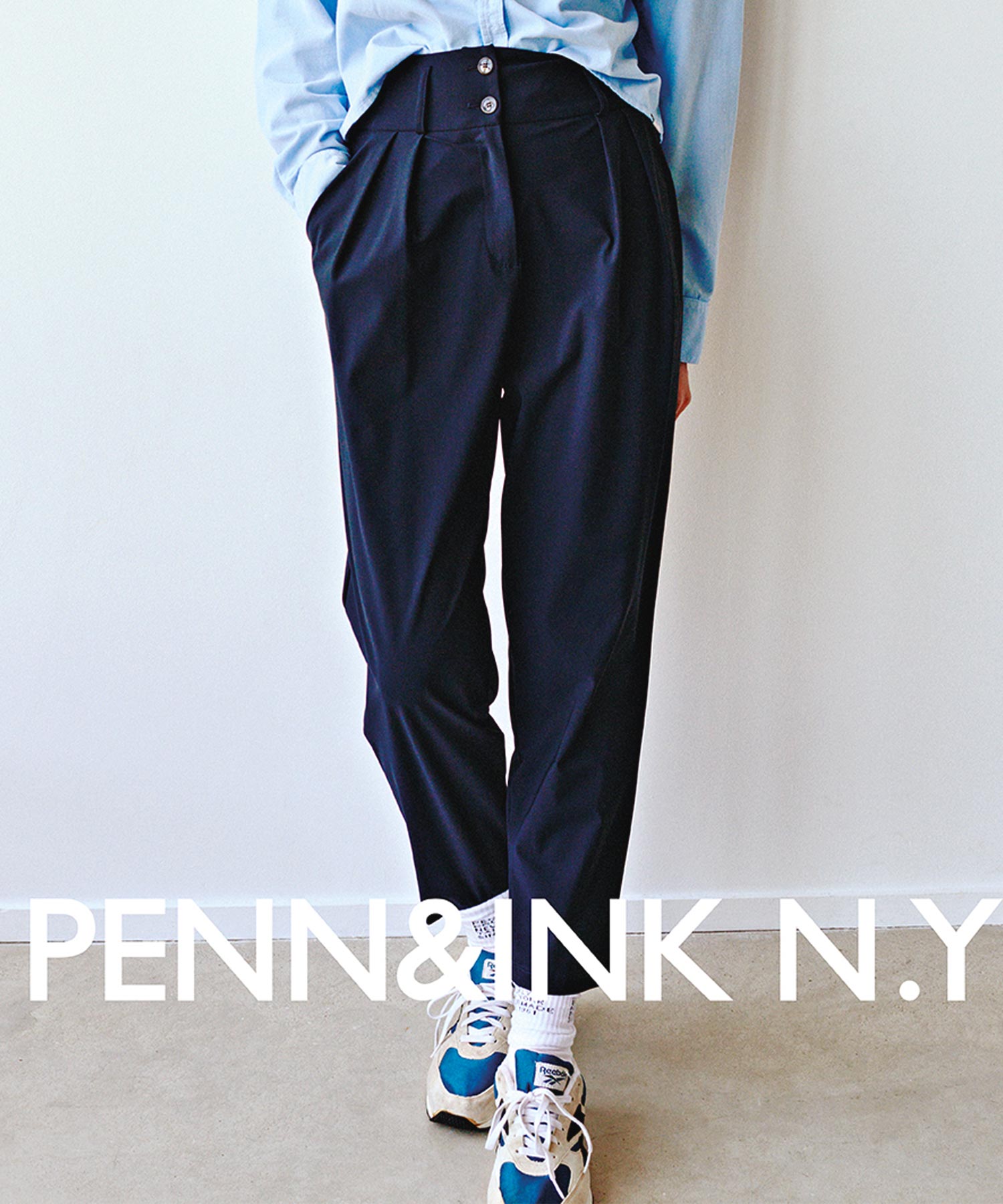 Penn & Ink Hose mit Bundfalten