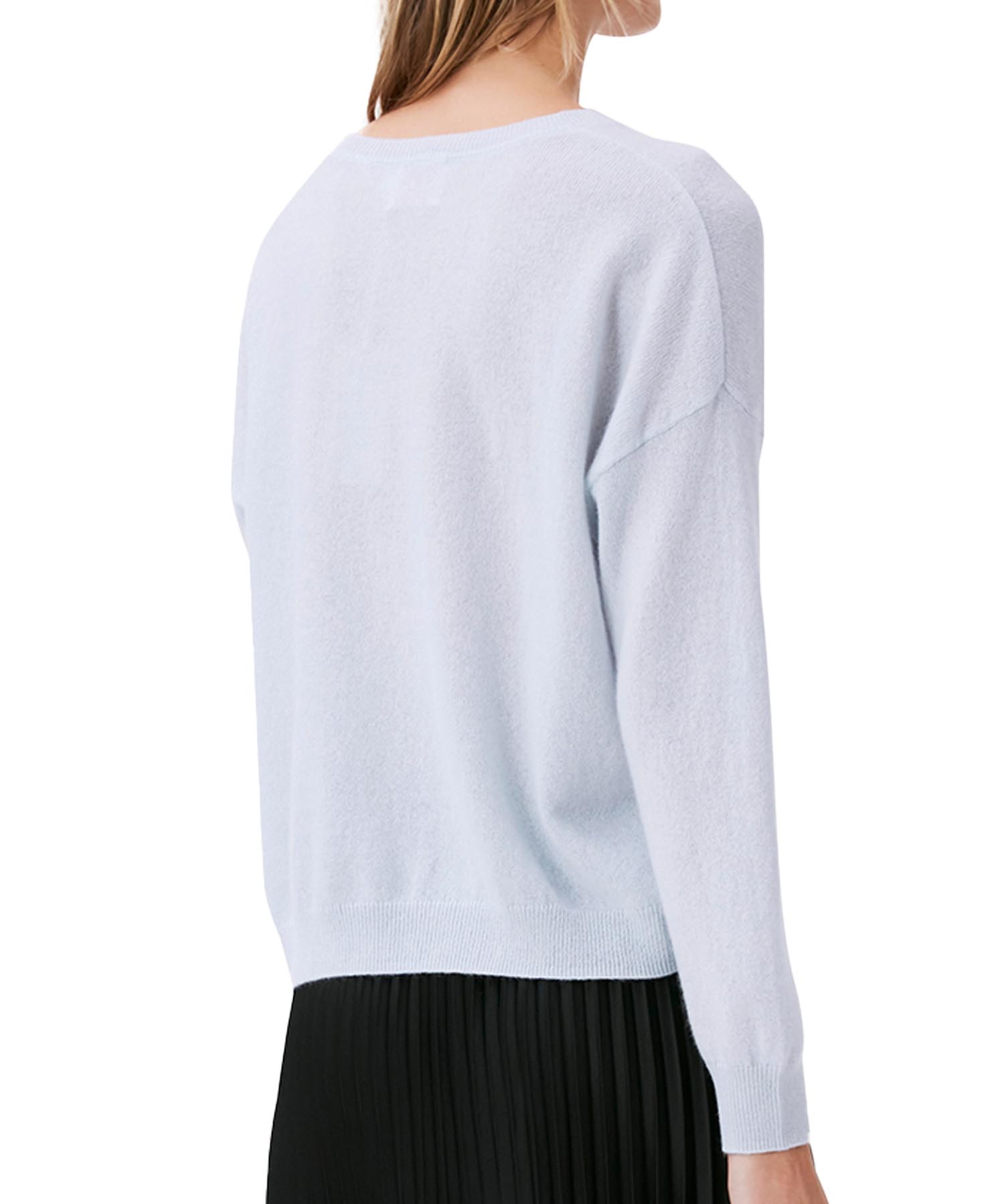 Lässiger Pullover aus reinem Cashmere von Brodie in hellblau