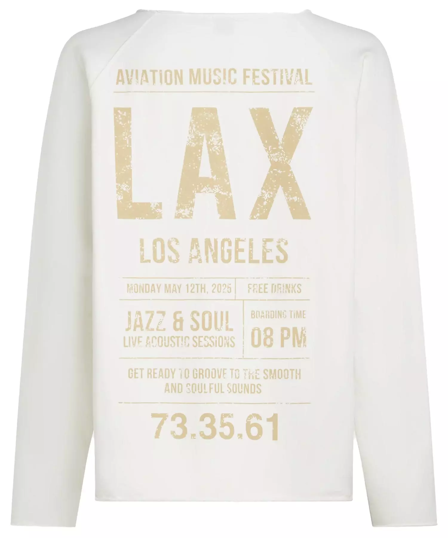 Penn and Ink Sweat mit Rückenprint in offwhite