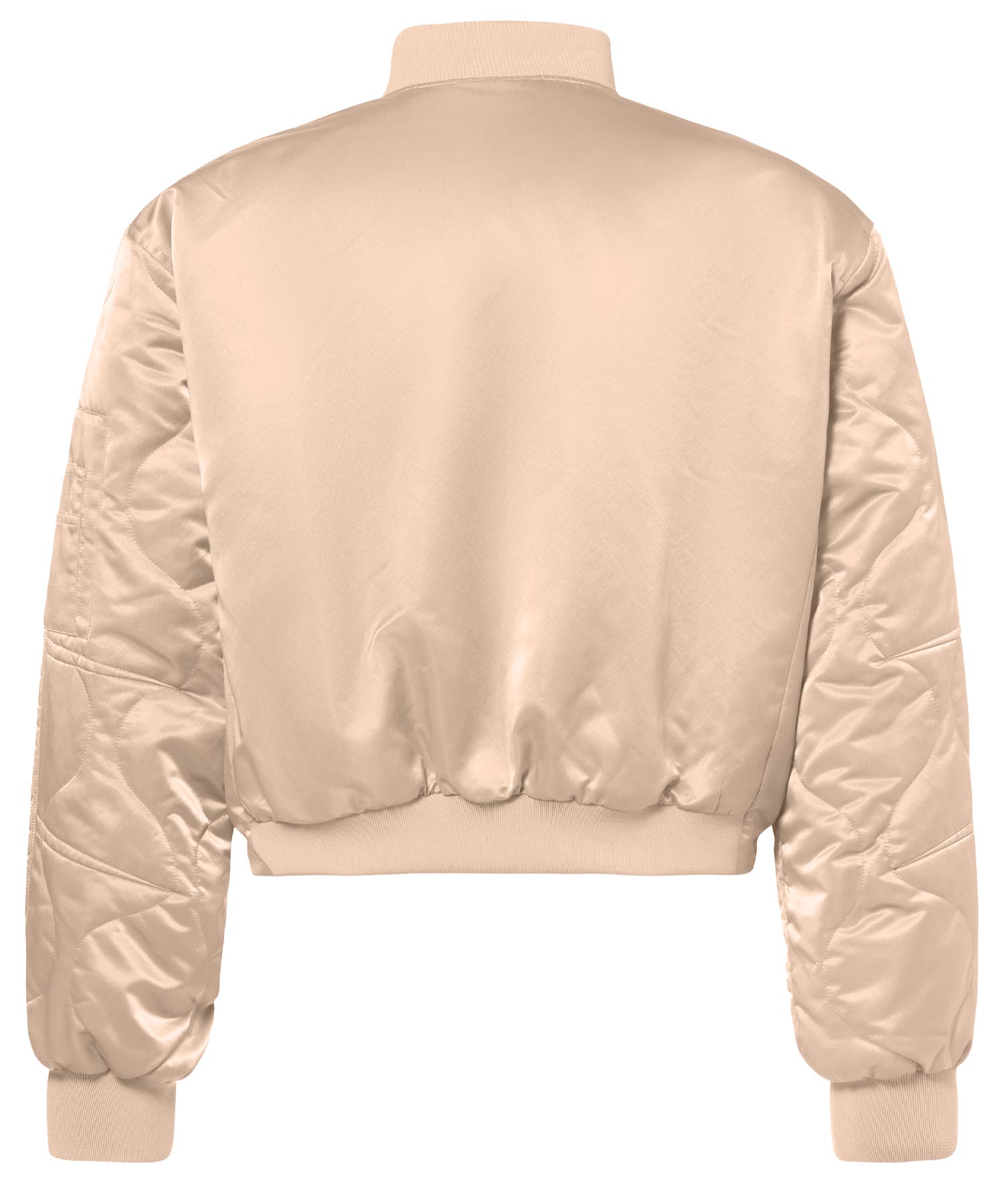 Beaumont wattierte Bomberjacke aus Satin in beige