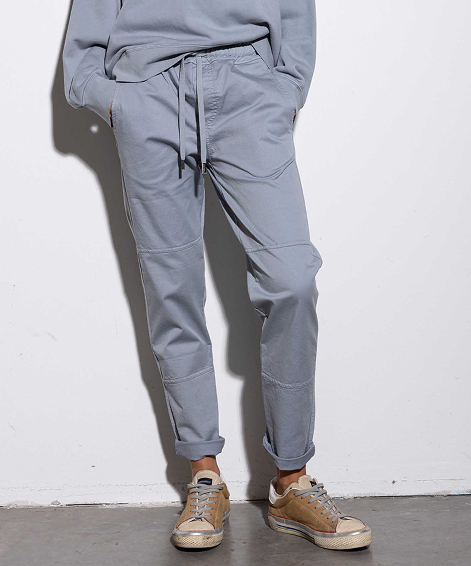 YOU TWO coole Hose im Materialmix in sky