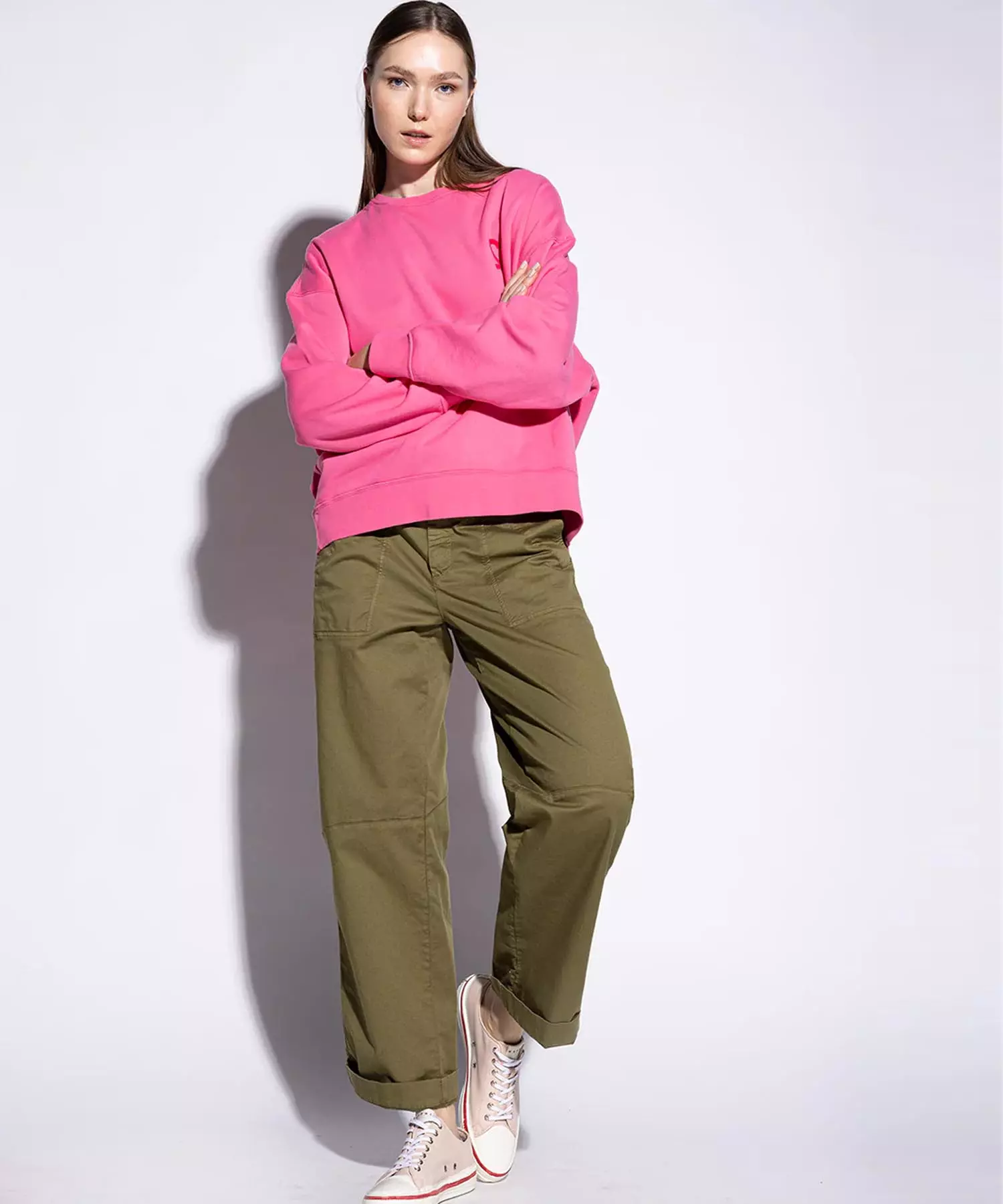 You Too Sweatshirt Tessa aus Baumwolle in hotpink