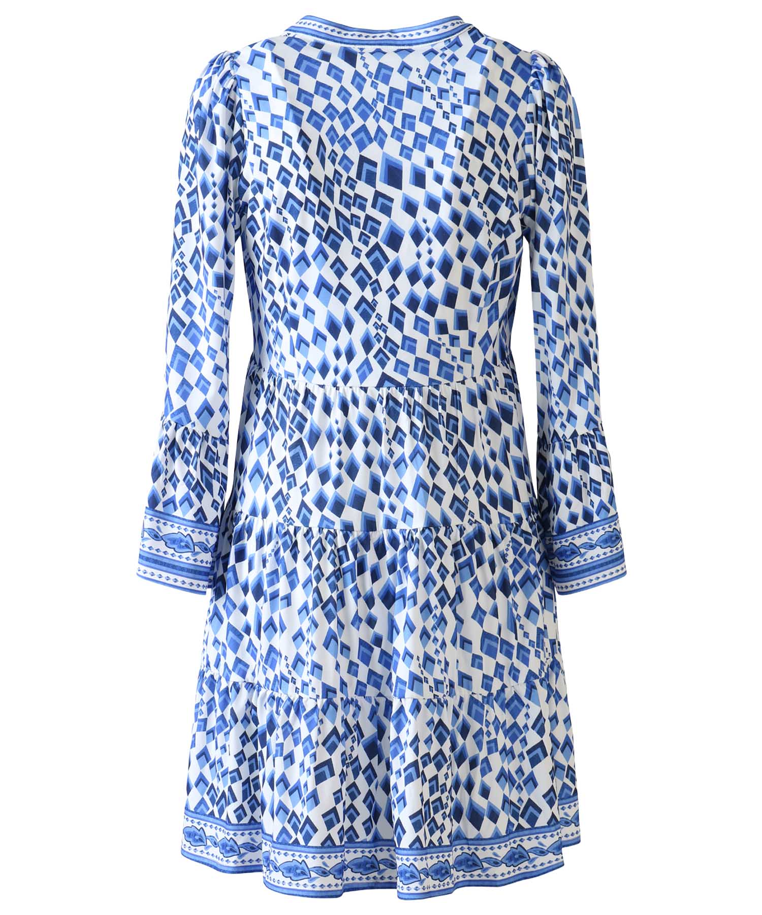 Hale Bob - Kleid Annika  | Grafischer Druck Blau | Stufenrock